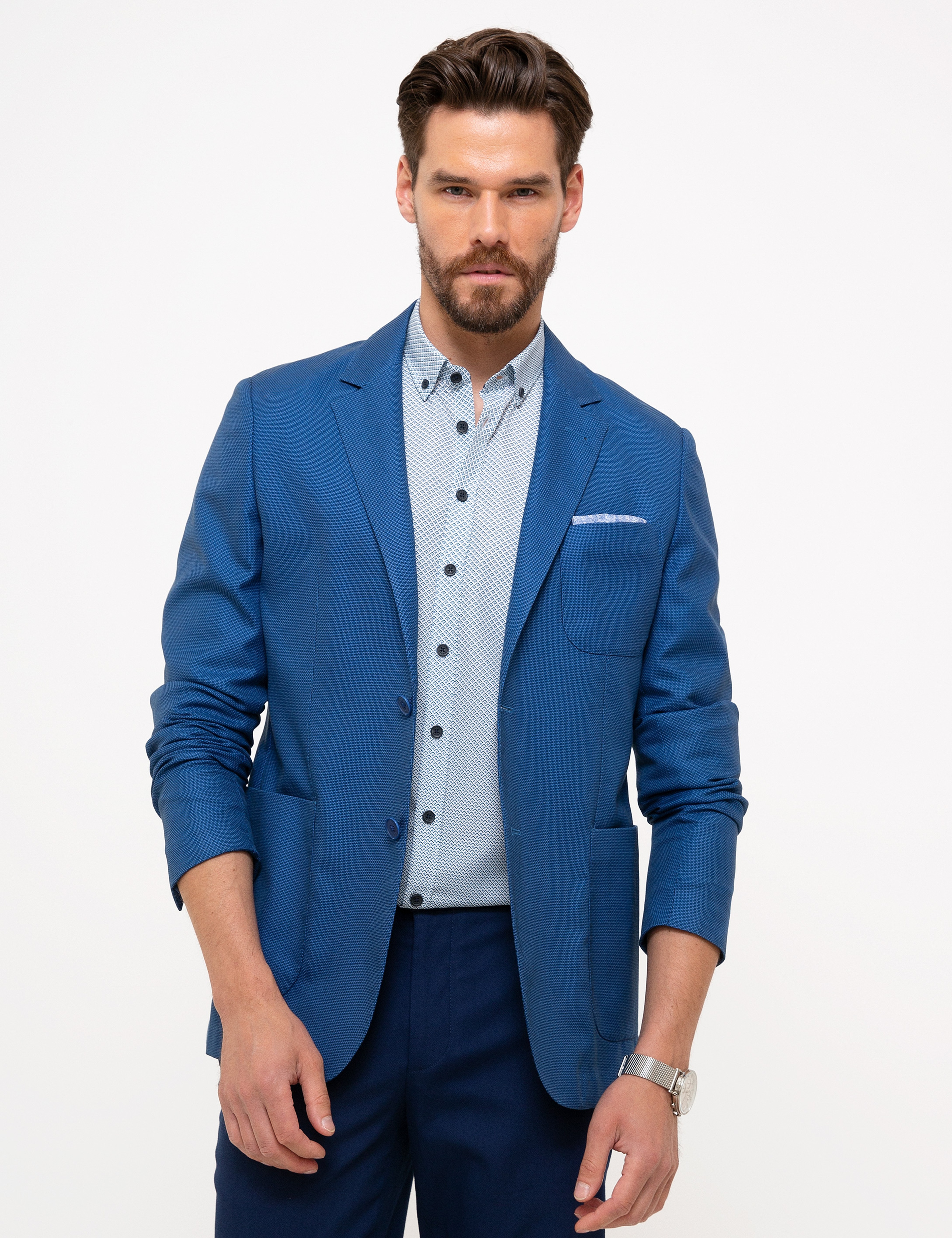 Mavi Slim Fit Ceket - Image 1