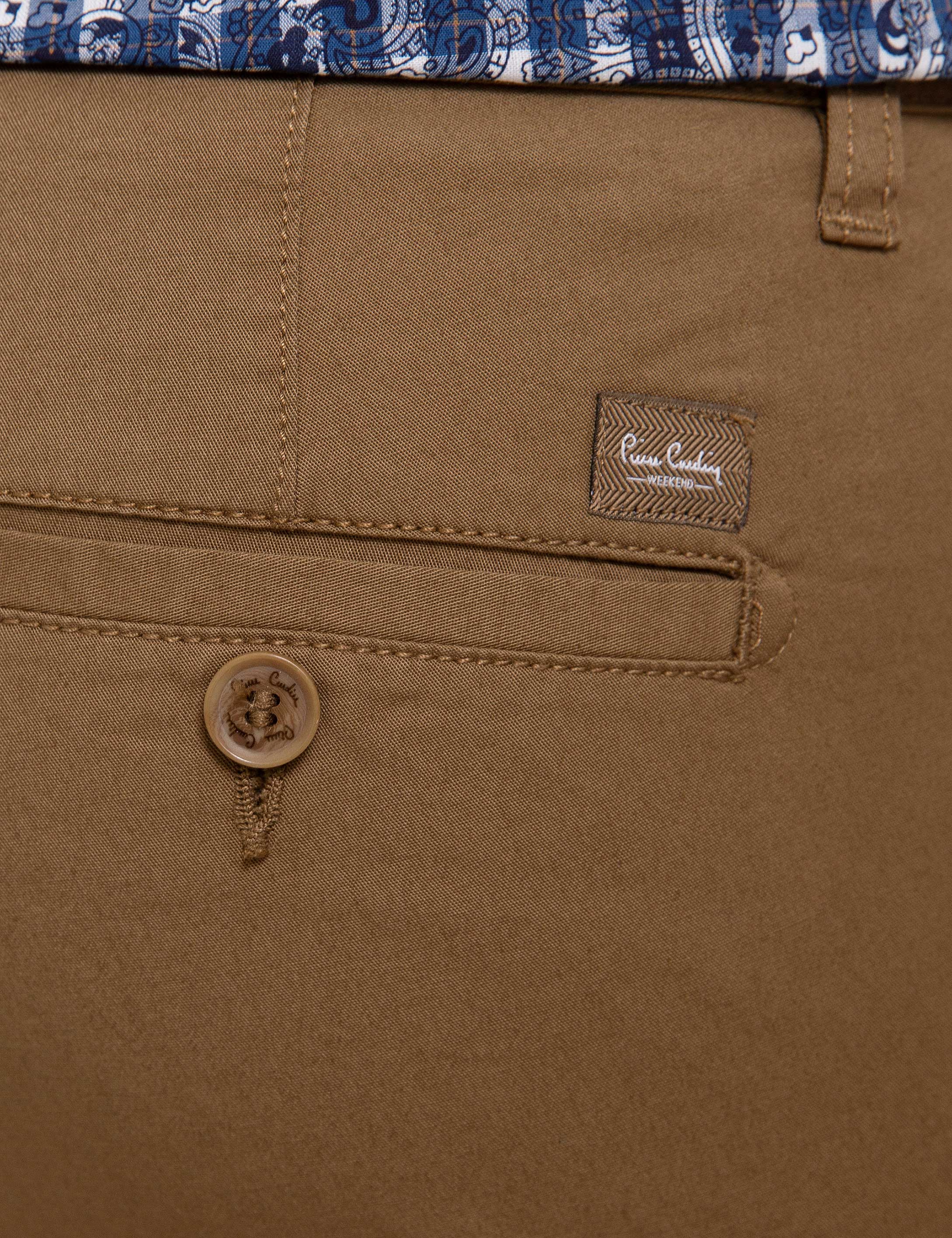 Camel Slim Fit Kanvas Pantolon - Image 4