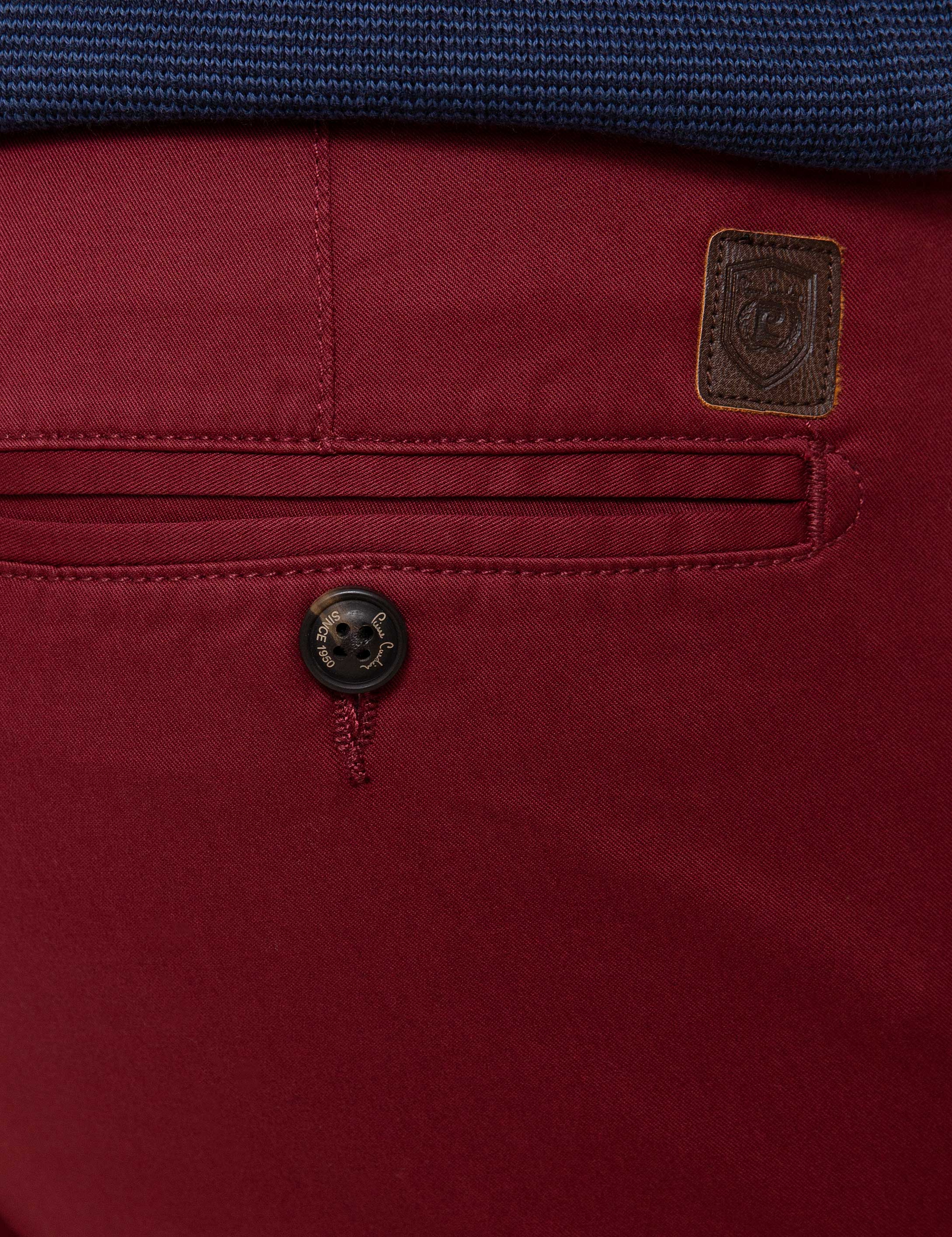 Bordo Slim Fit Chino Pantolon - Image 4