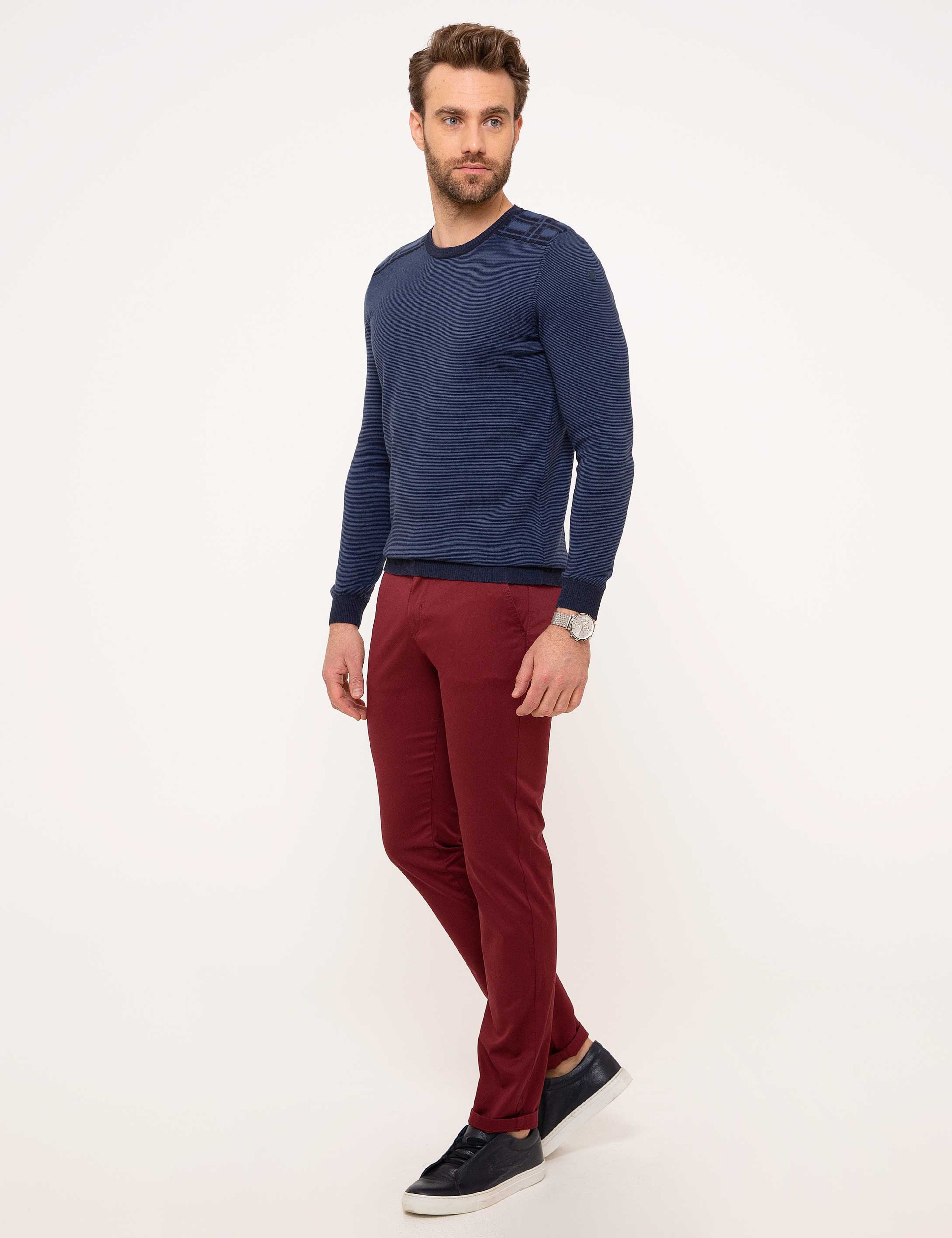 Bordo Slim Fit Chino Pantolon - Image 2