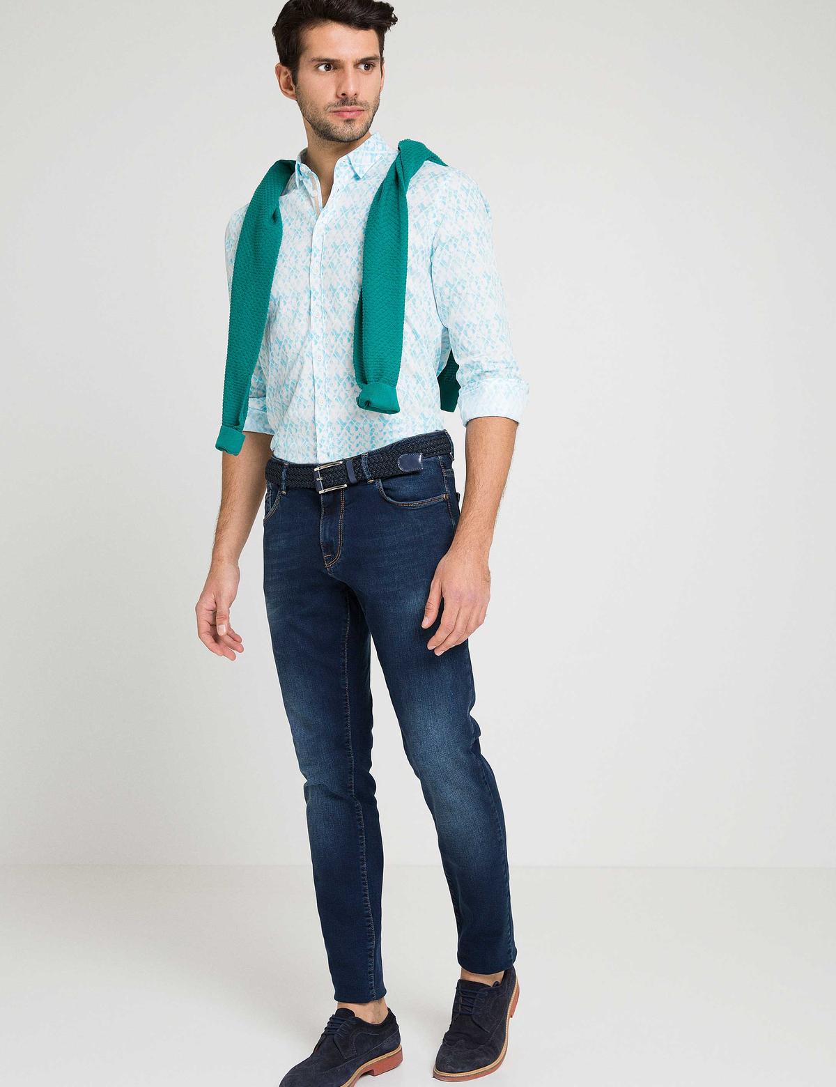 Slim Mavi Gömlek - 50167066040