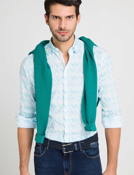 Slim Mavi Gömlek - 50167066040