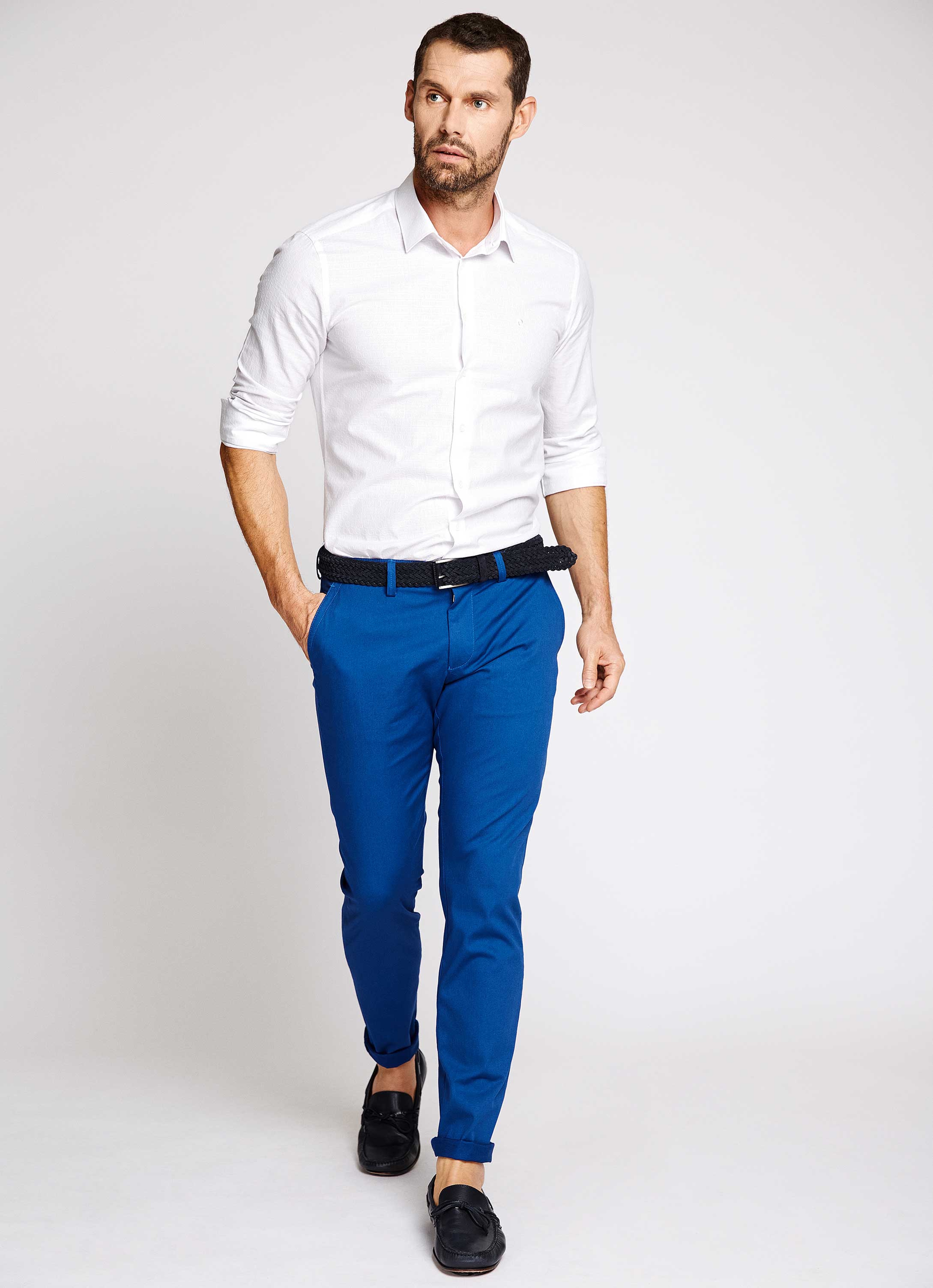 Beyaz Slim Fit Gömlek - Image 2