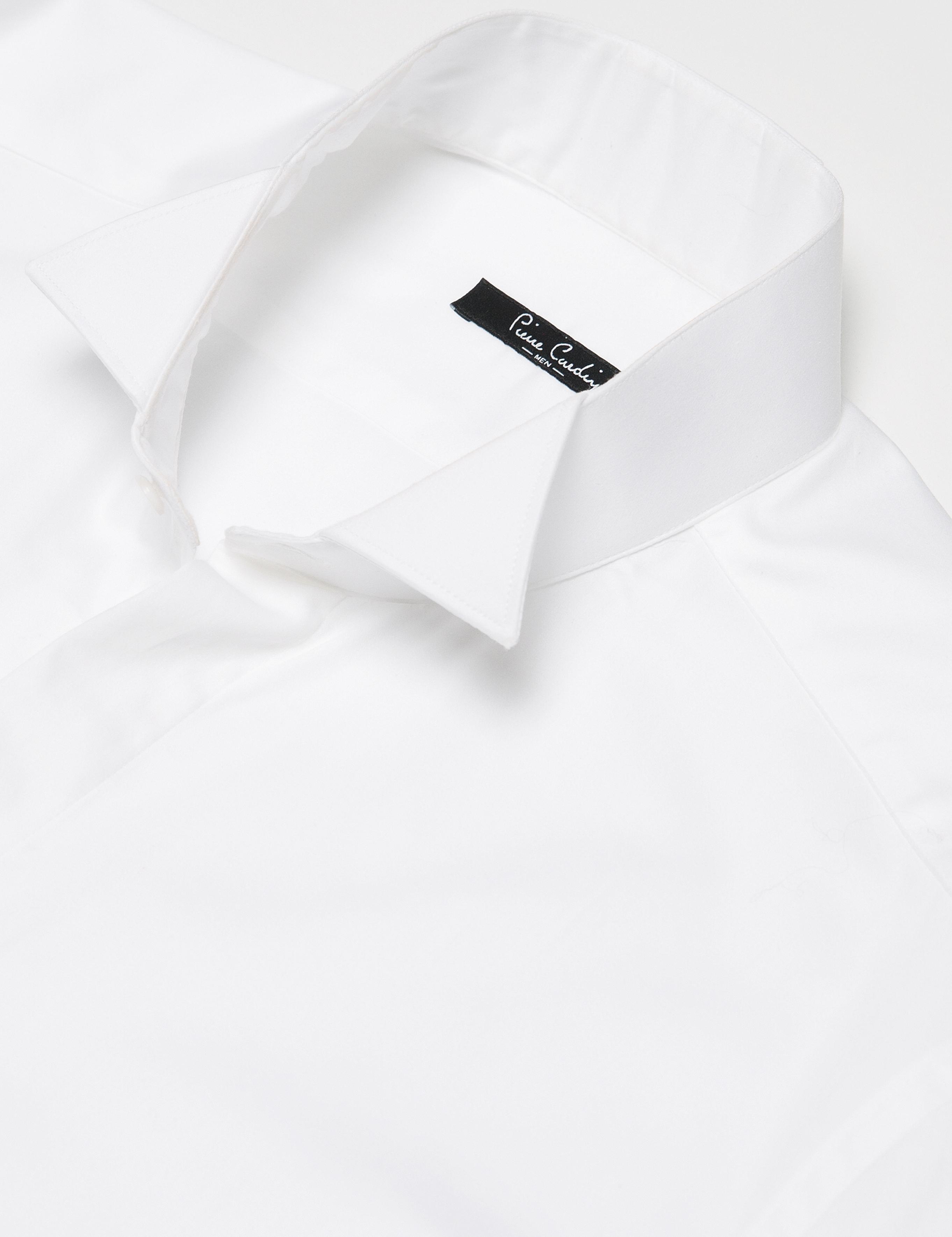 Beyaz Slim Fit Smokin Gömlek