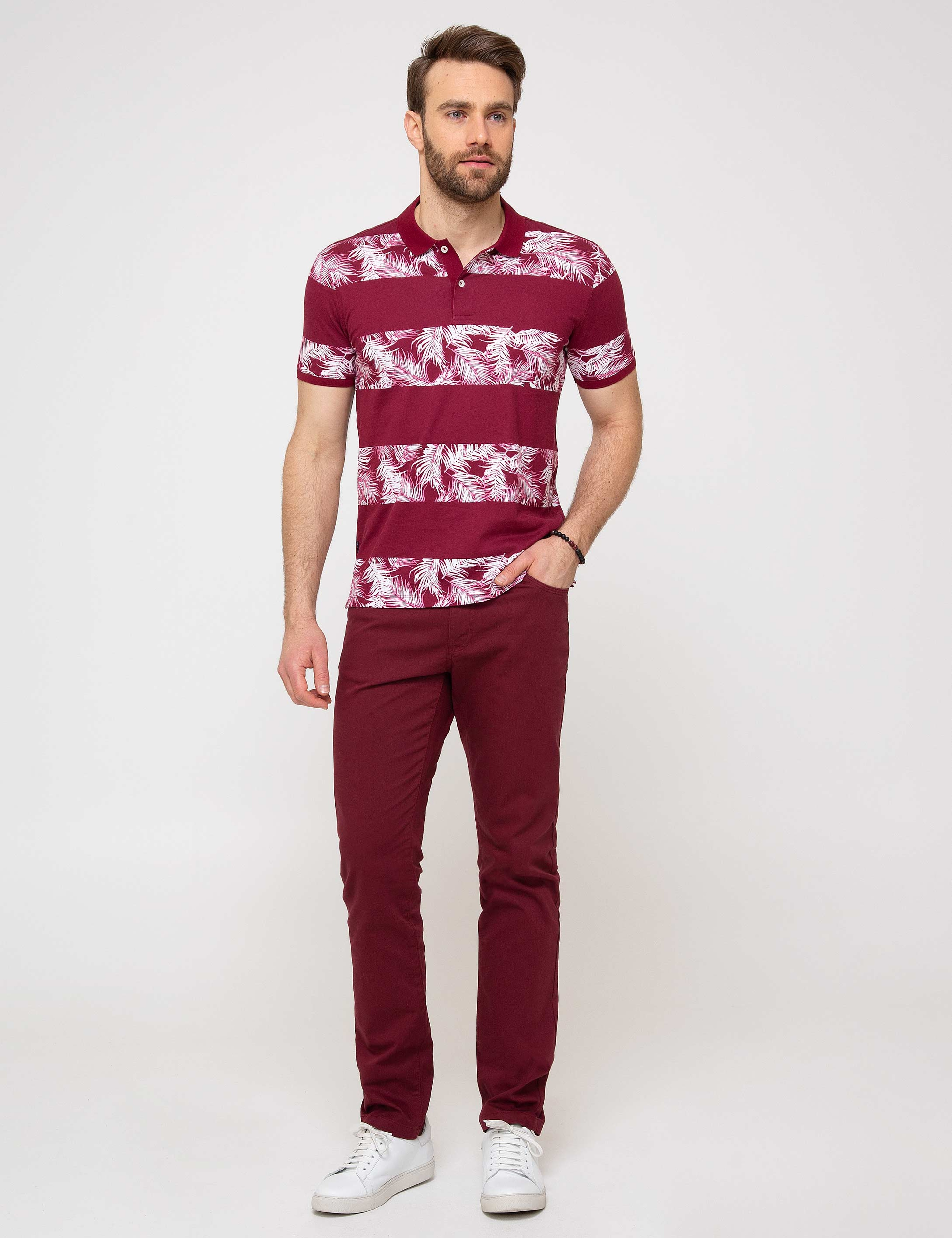 Bordo Chino Pantolon - Image 1