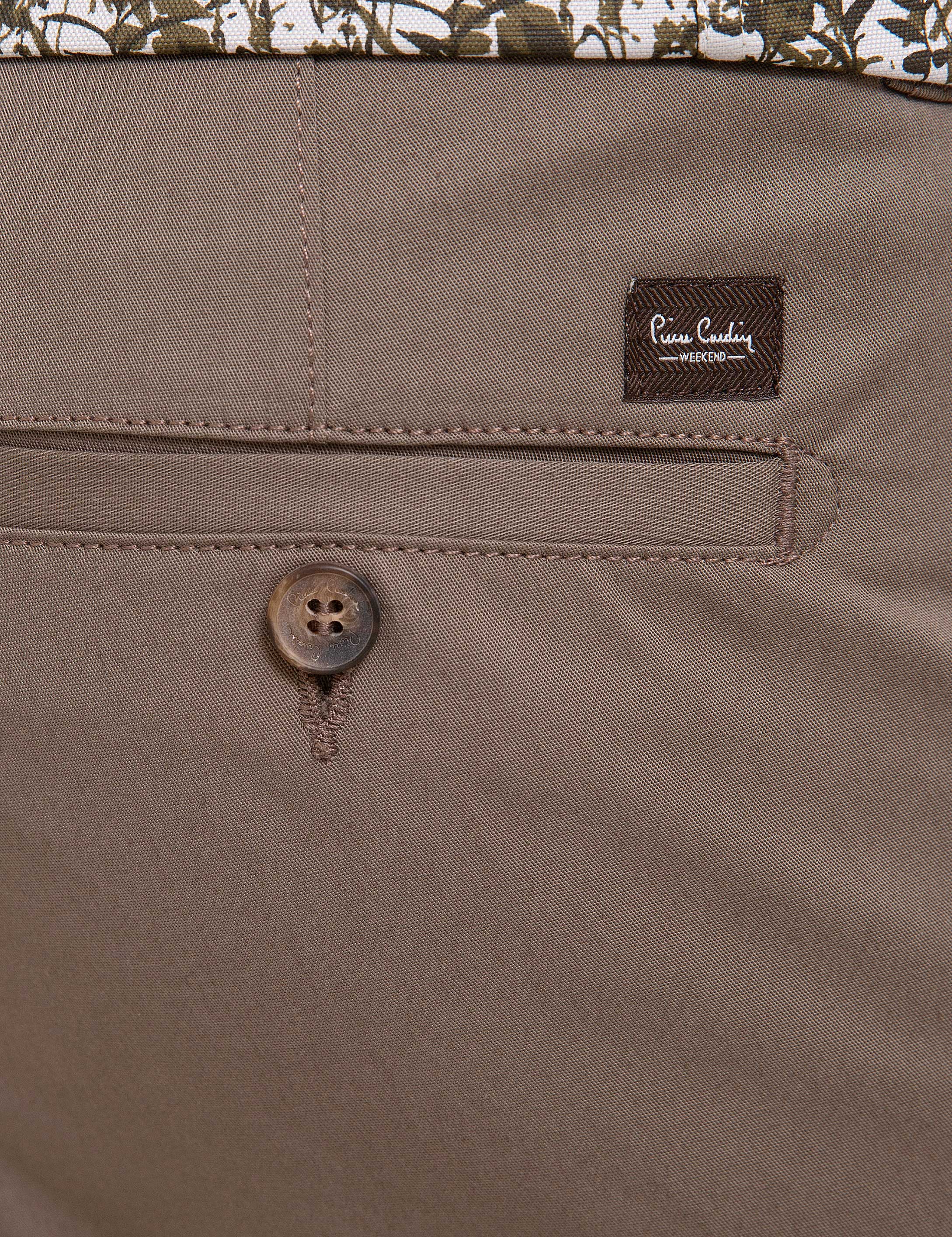 Gri Slim Fit Chino Pantolon - Image 4
