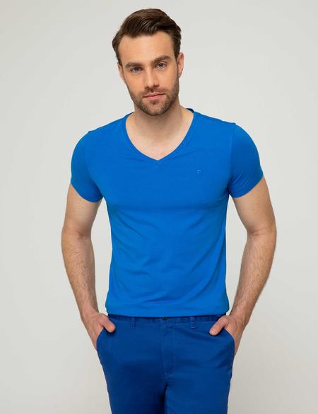 Sax Slim Fit V Yaka T-Shirt - 50168794136