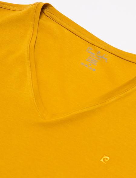 Safran Slim Fit V Yaka T-Shirt - 50168794155