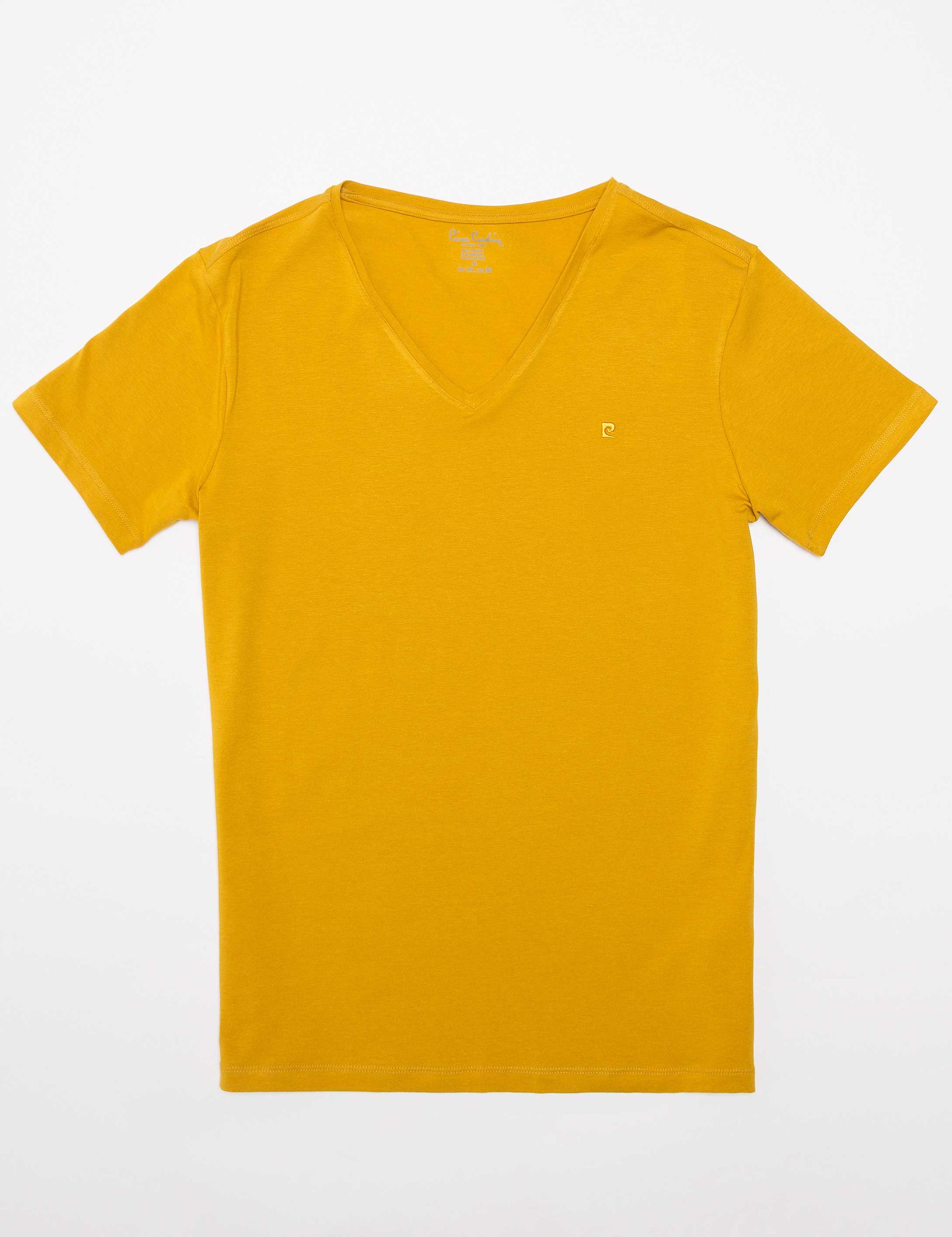 Safran Slim Fit V Yaka T-Shirt