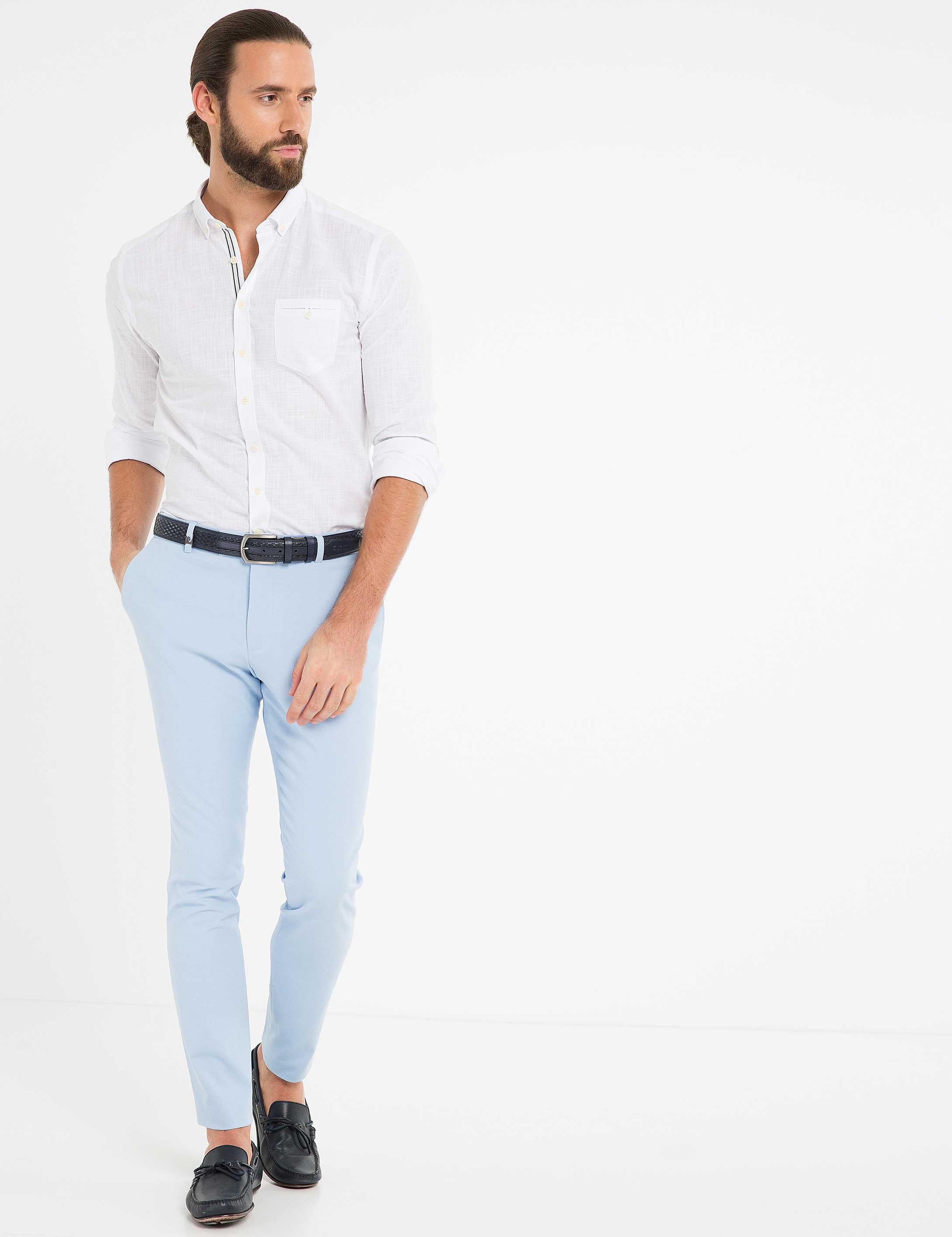 Açık Mavi Slim Fit Pantolon