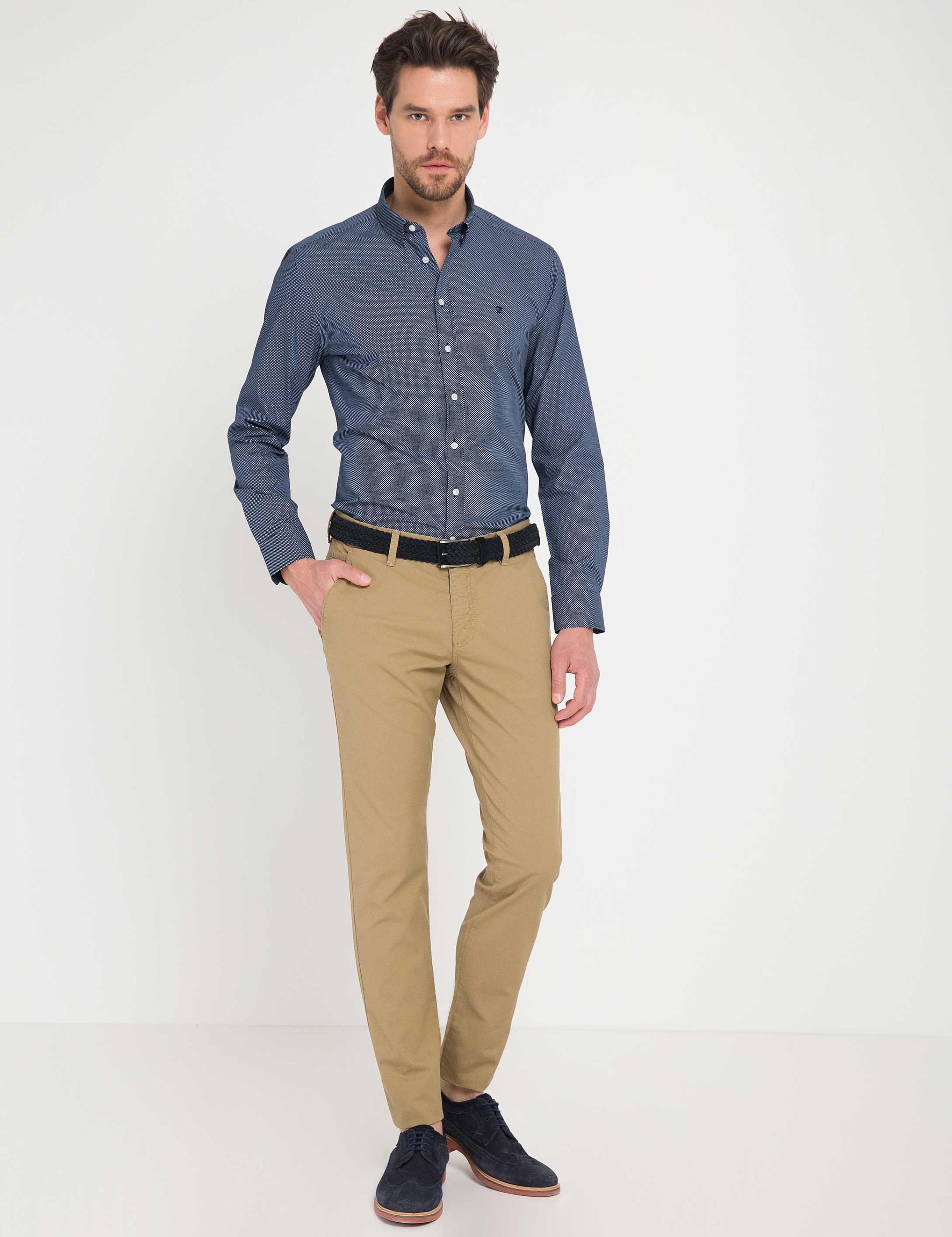 Haki Slim Fit Chino Pantolon