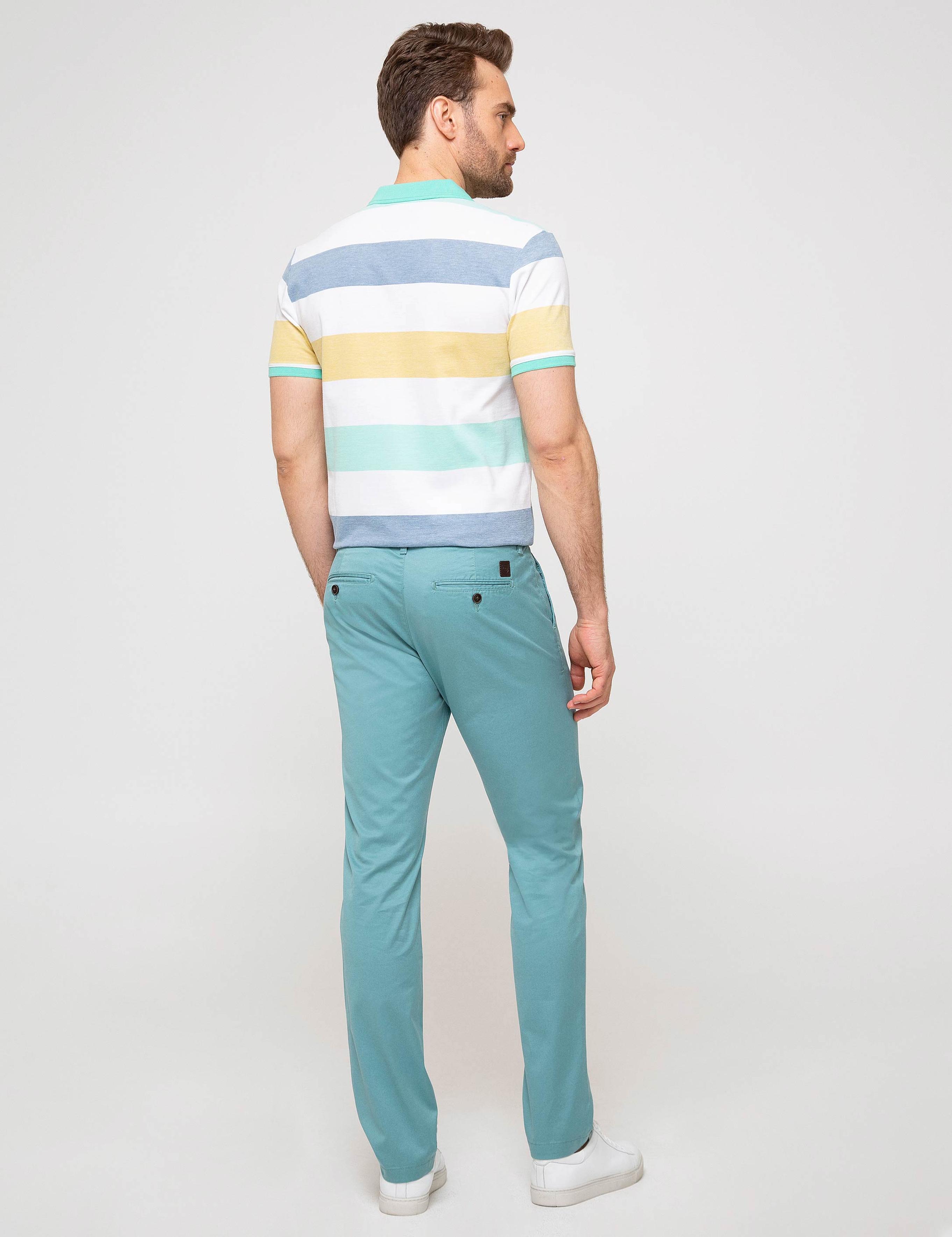 Nil Yeşil Slim Fit Chino Pantolon