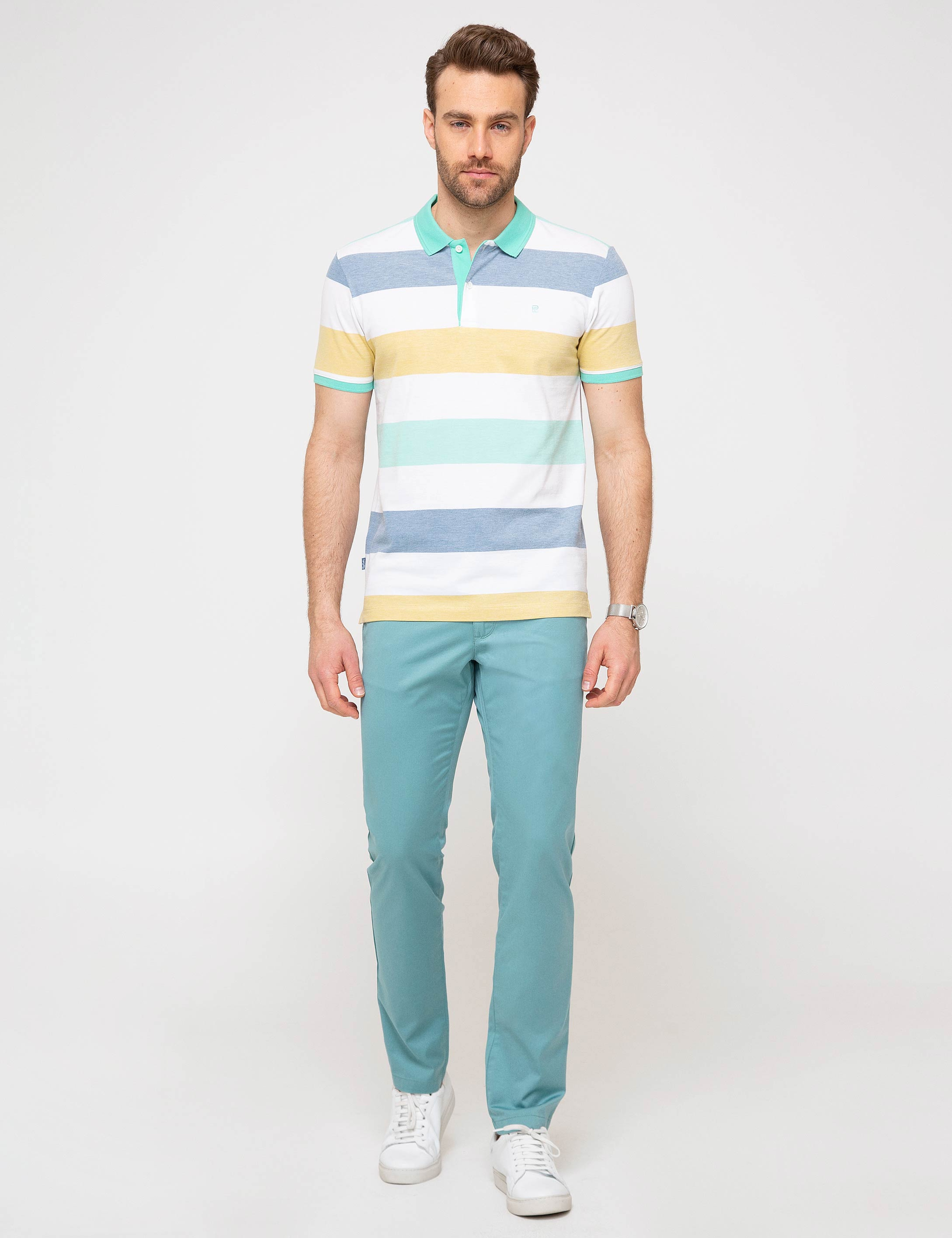 Nil Yeşil Slim Fit Chino Pantolon - Image 1