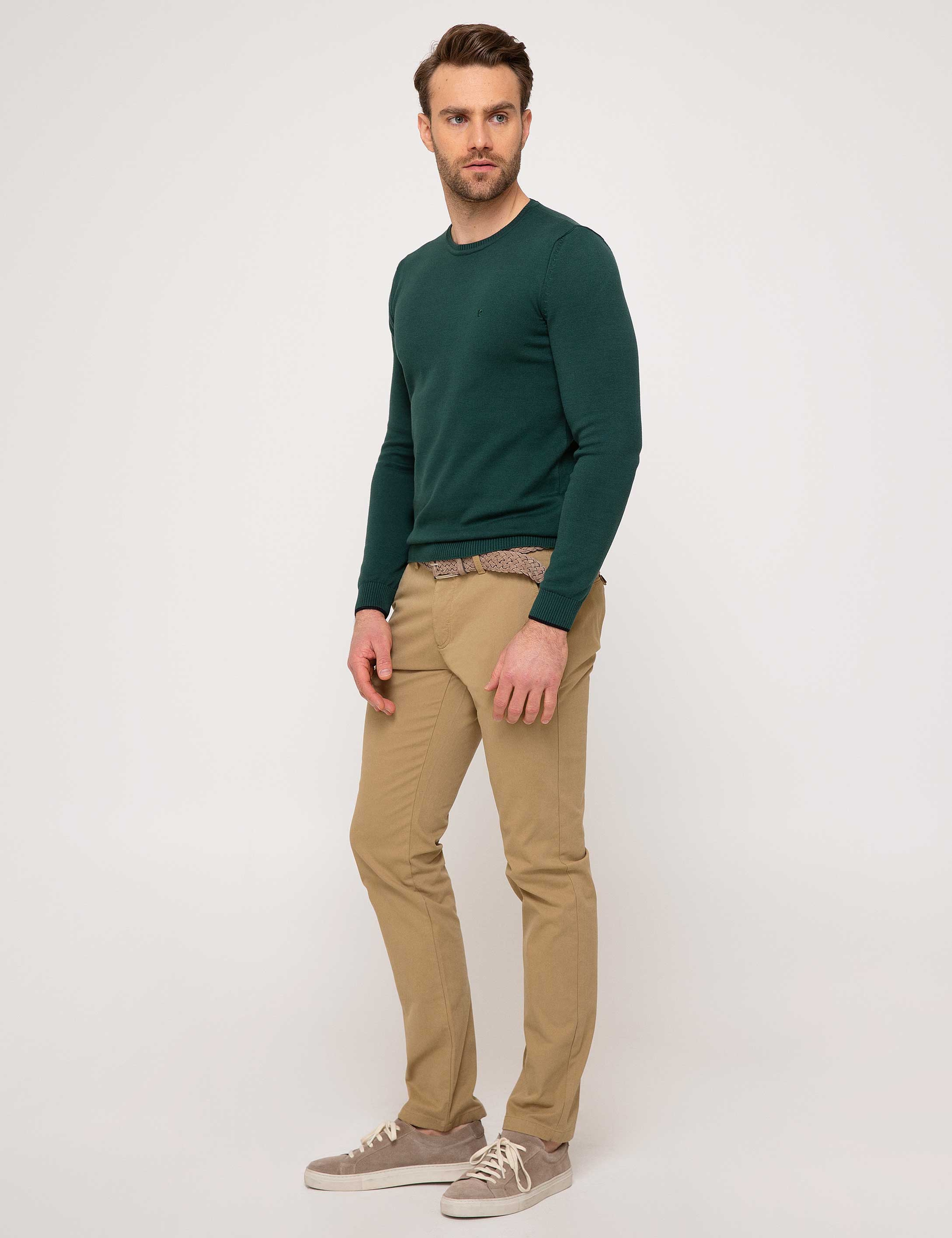 Haki Slim Fit Chino Pantolon