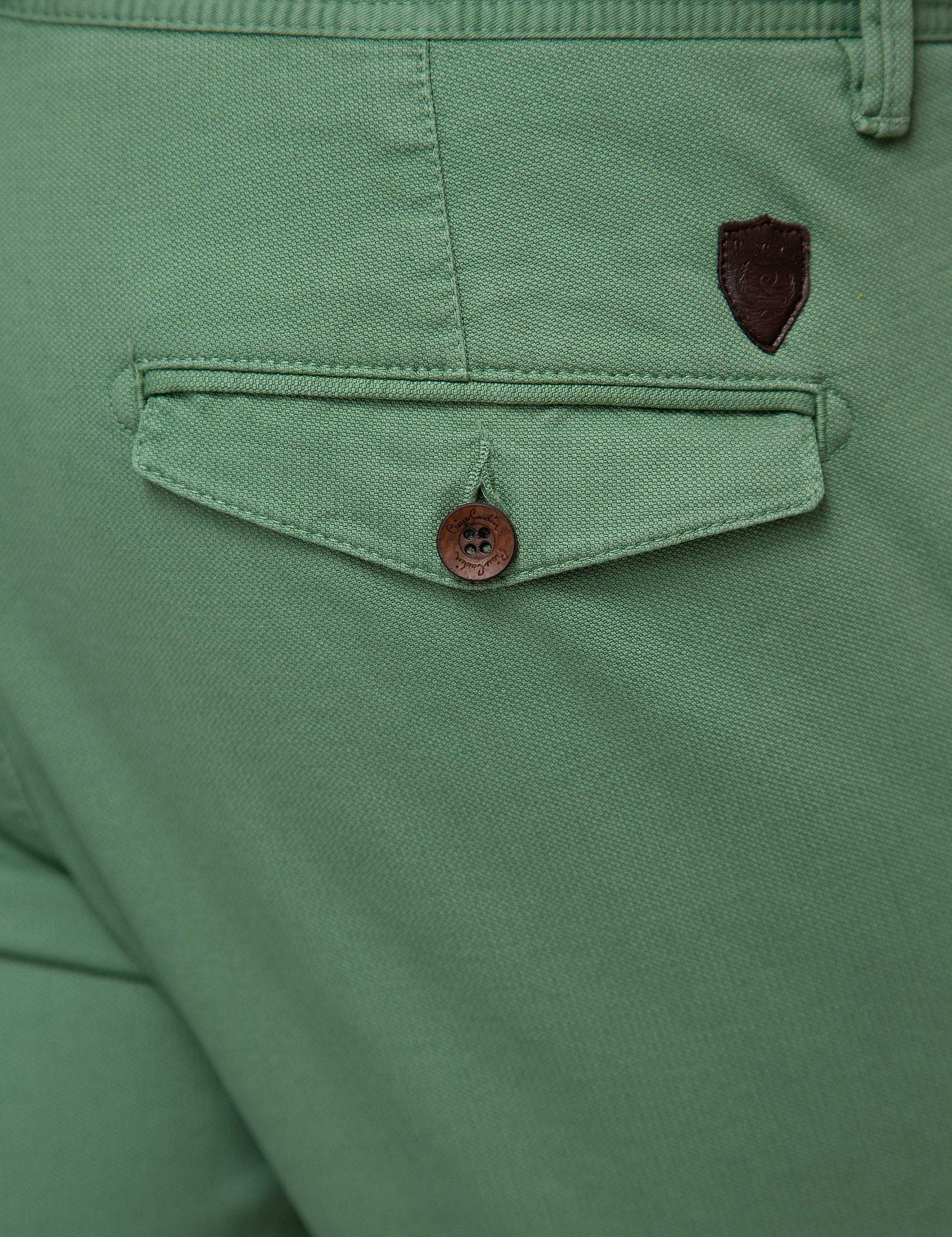 Yeşil Slim Fit Kanvas Pantolon