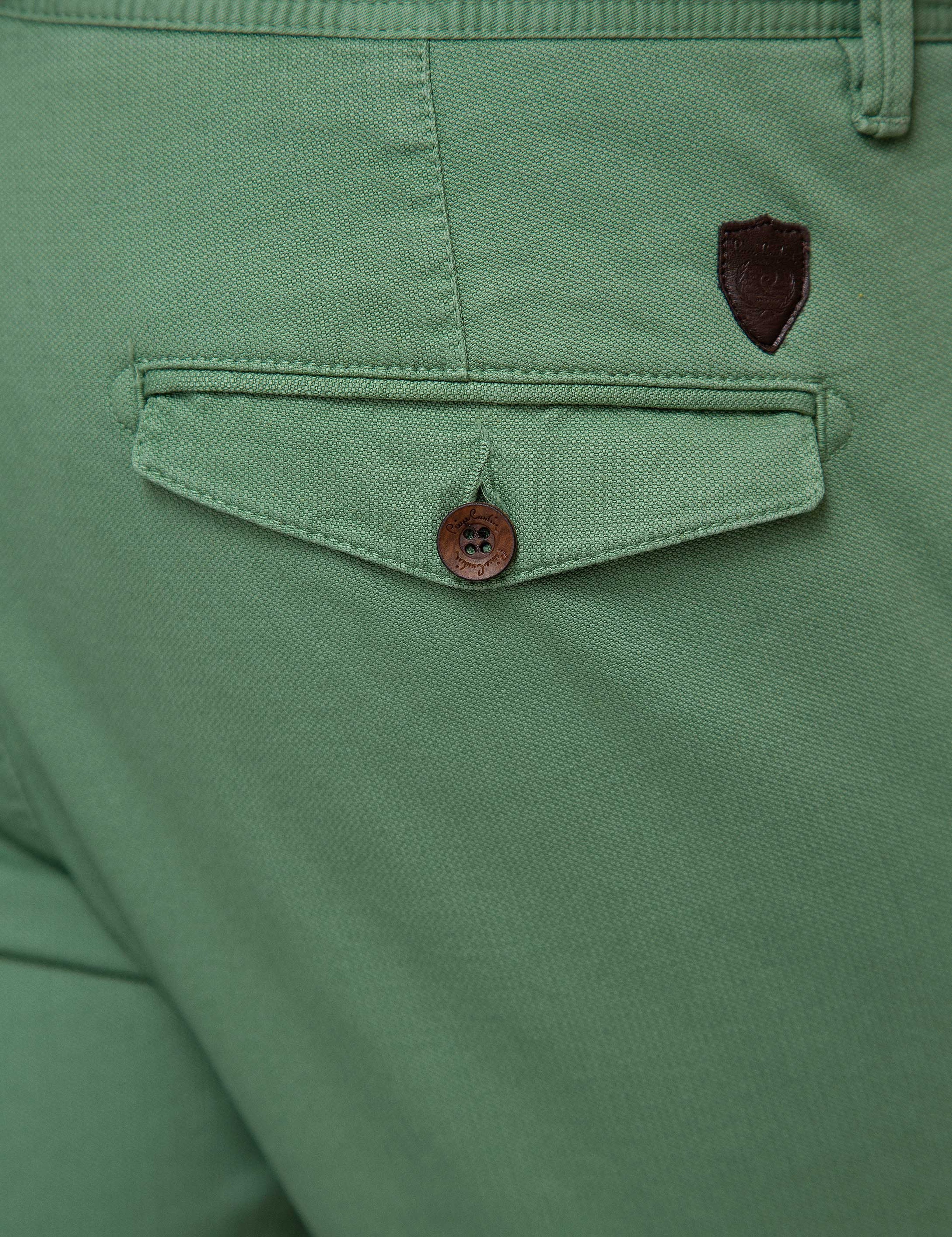 Yeşil Slim Fit Kanvas Pantolon - Image 4