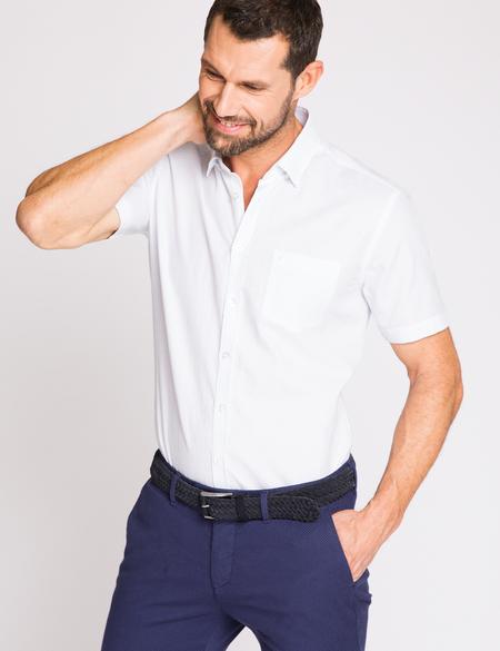 Beyaz Regular Fit Kısa Kollu Gömlek - 50171501007