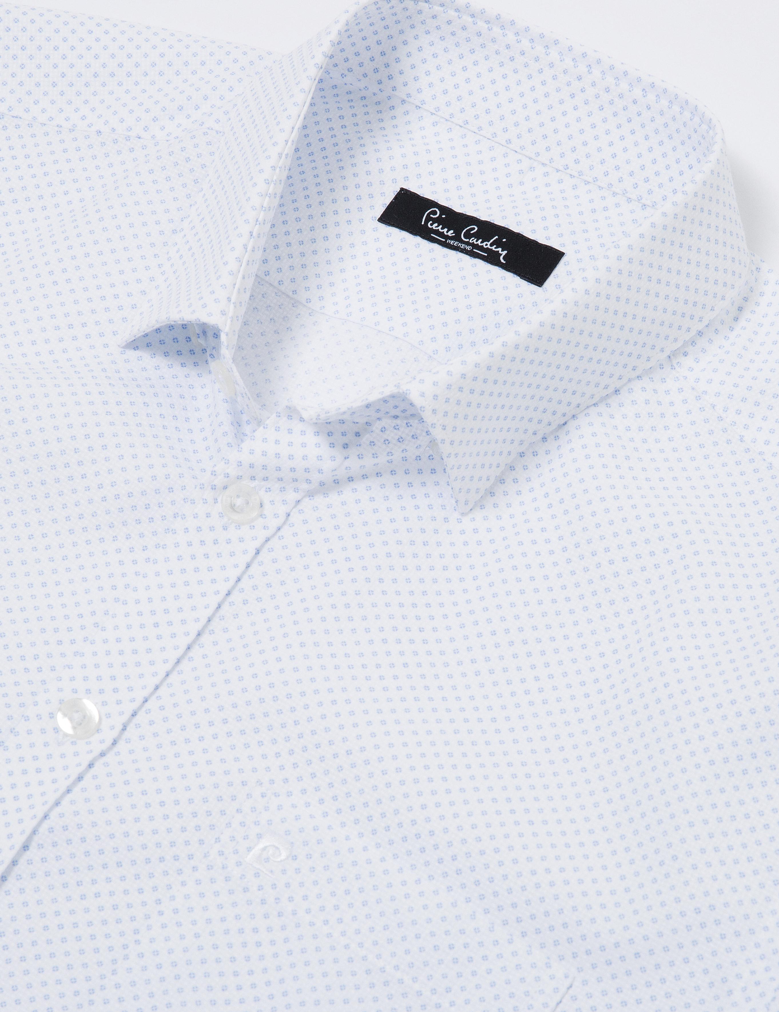 Beyaz Regular Fit Kısa Kollu Gömlek