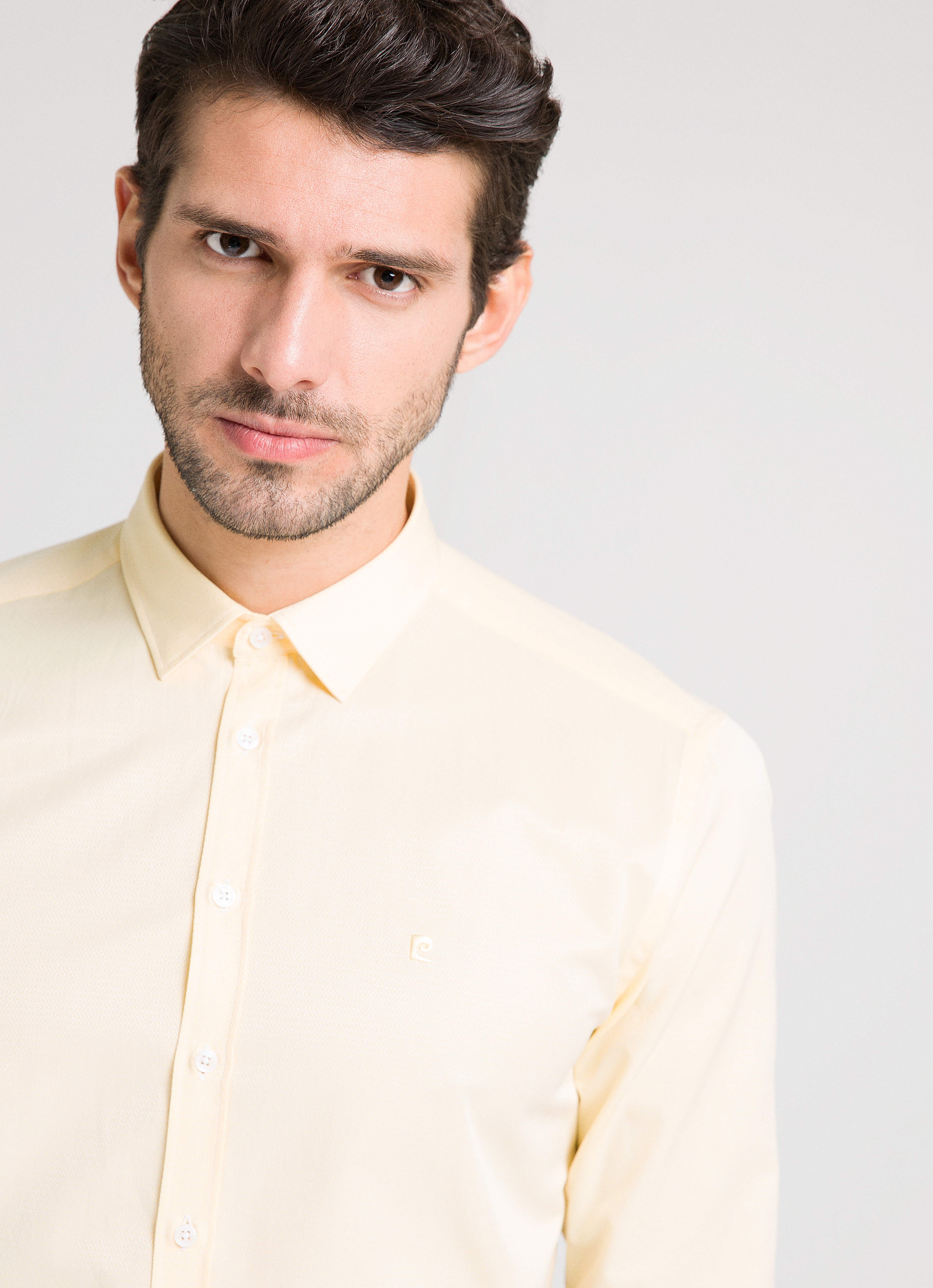 Sarı Slim Fit Gömlek - Image 1
