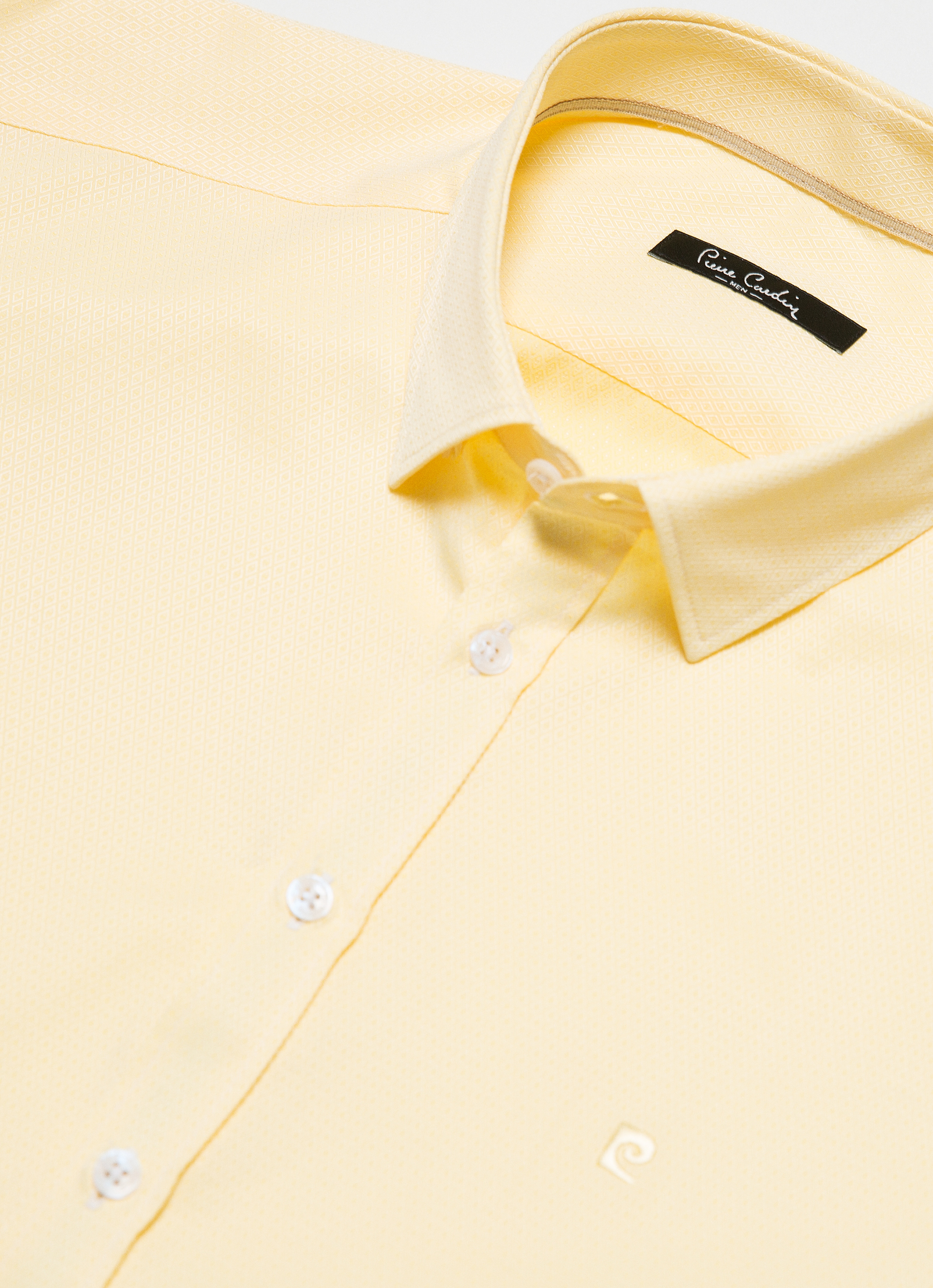 Sarı Slim Fit Gömlek - Image 3