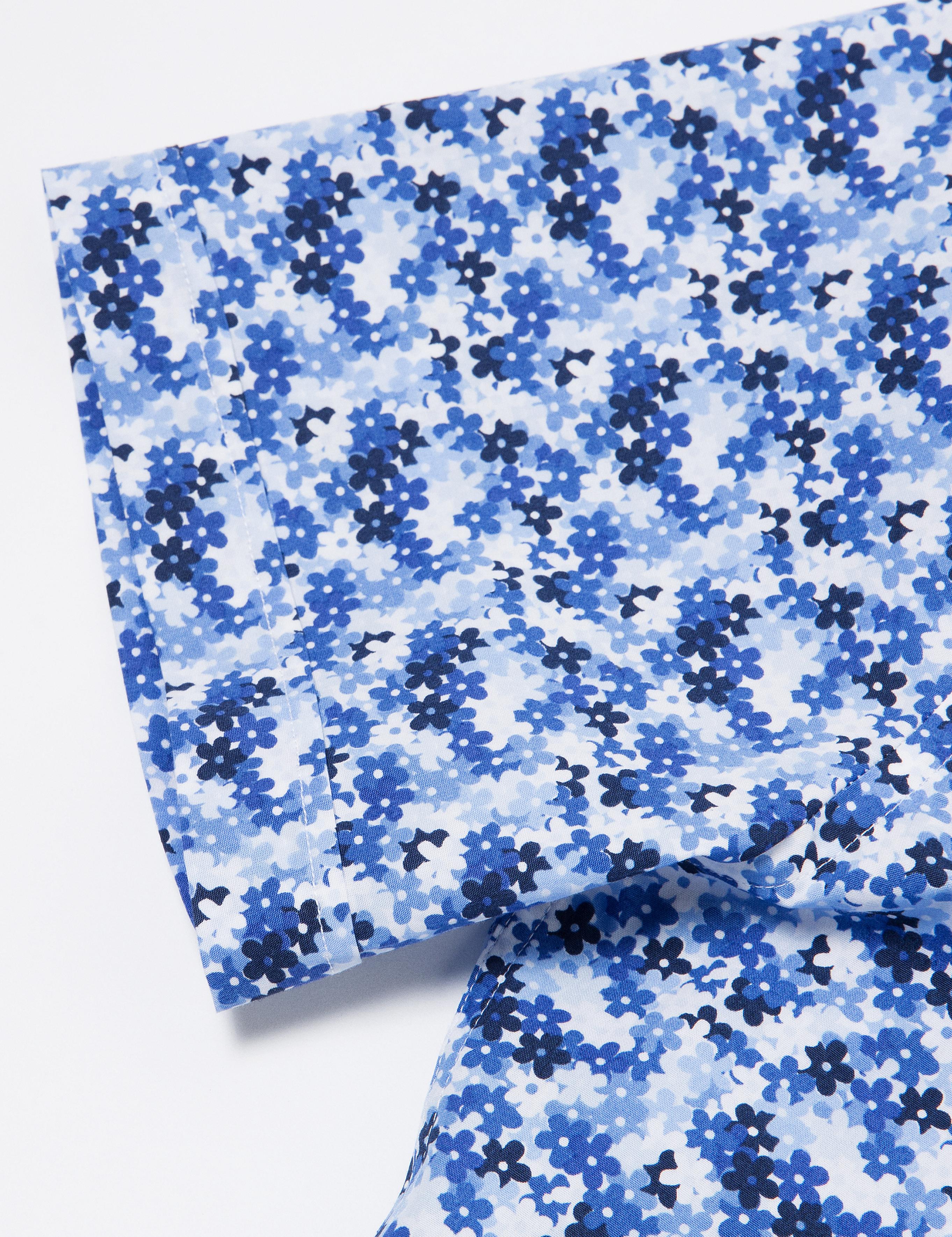 Mavi Slim Fit Kısa Kollu Gömlek