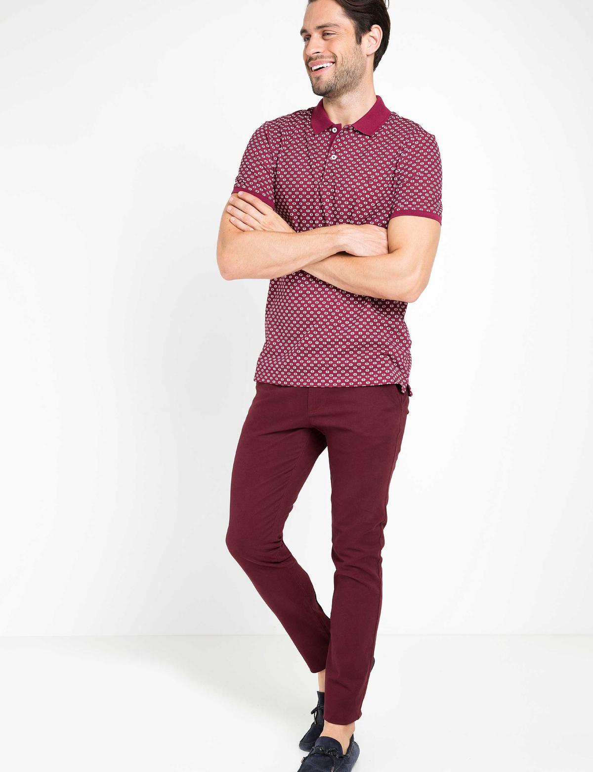 Fuşya Slim Fit Polo Yaka T-Shirt - 50171676010