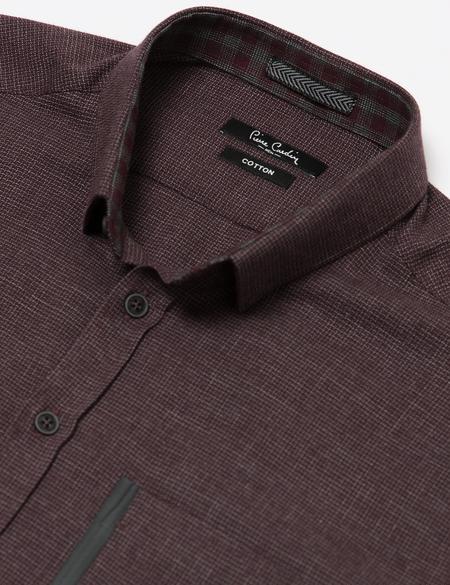 Slim Bordo Gömlek - 50174737001