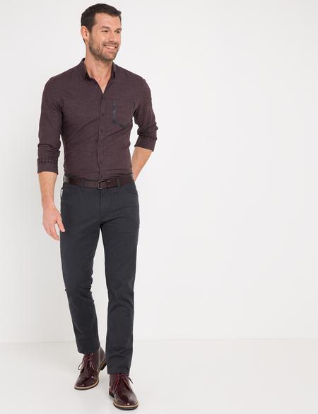 Slim Bordo Gömlek - 50174737001