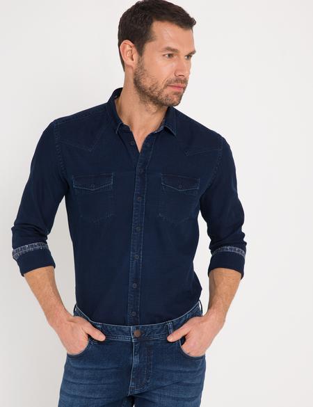 Slim Mavi Gömlek - 50174759001