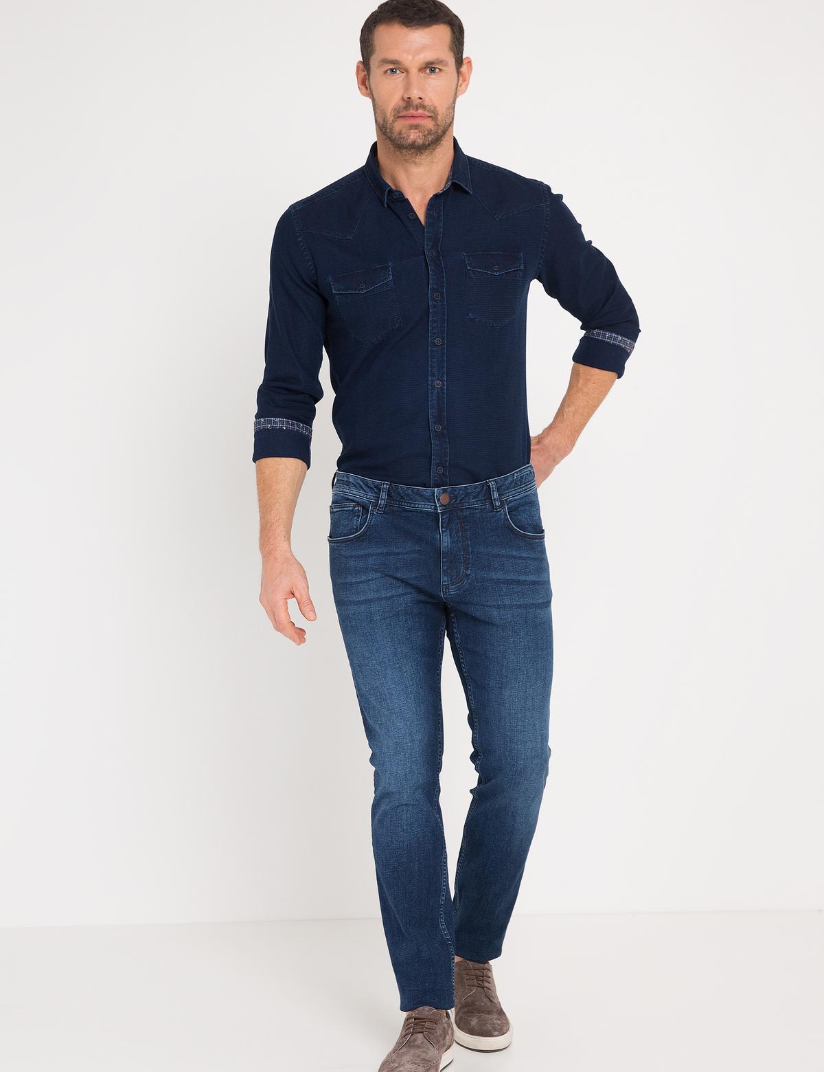 Slim Mavi Gömlek - 50174759001