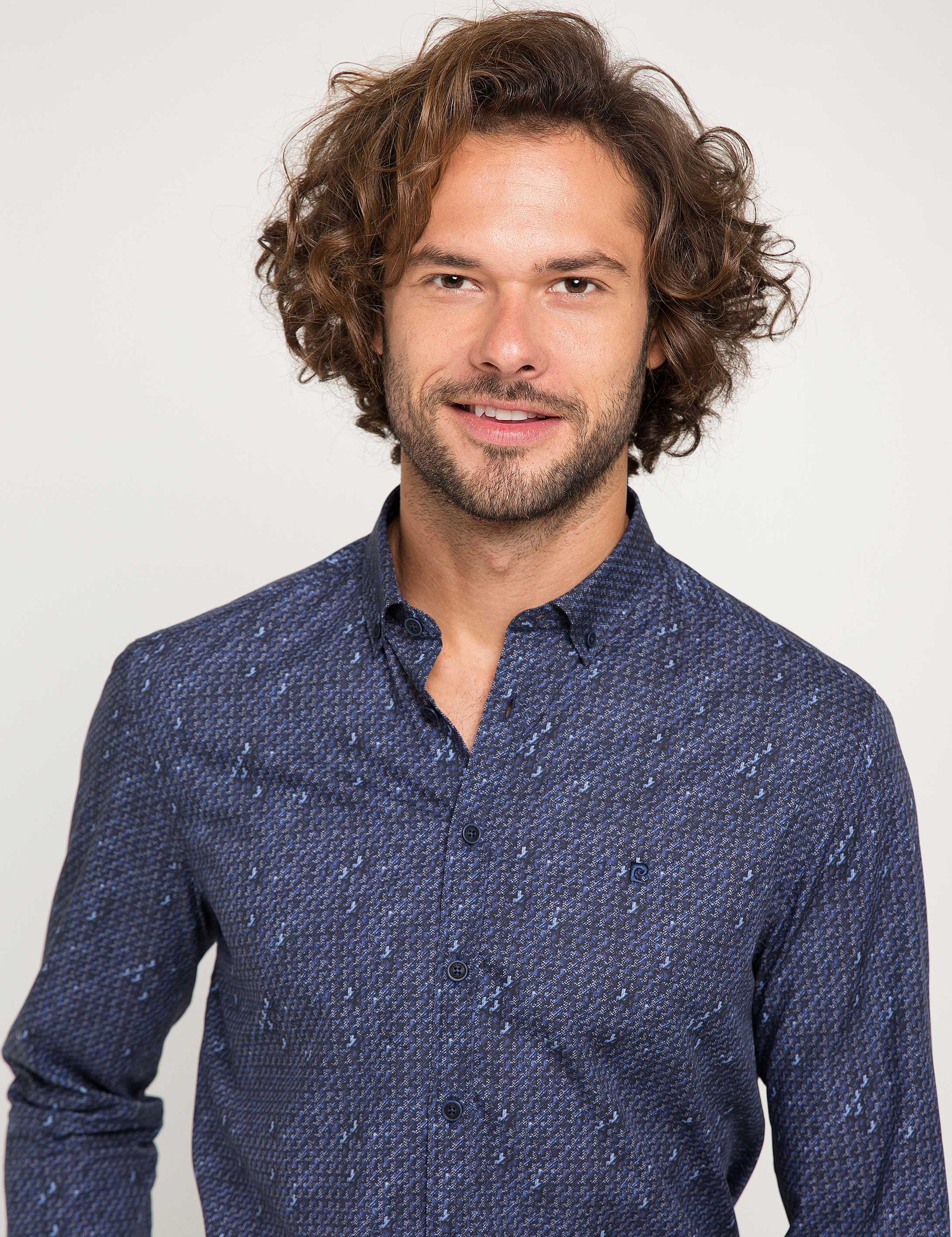 Slim Lacivert Gömlek