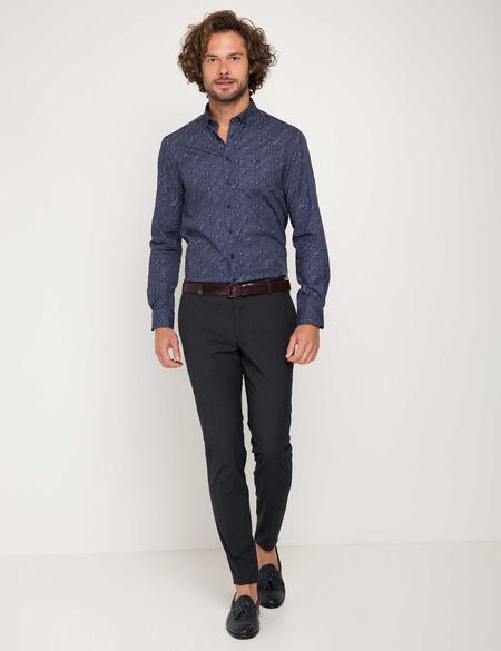 Slim Lacivert Gömlek - 50174760028