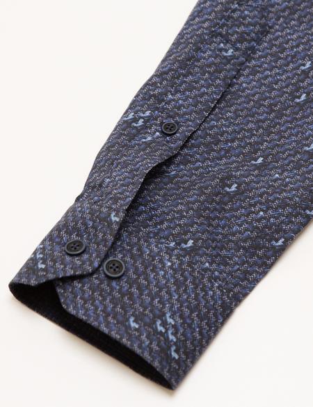 Slim Lacivert Gömlek - 50174760028