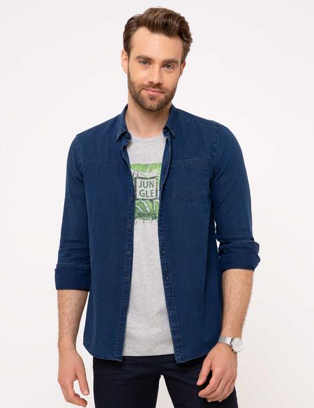 Slim Mavi Gömlek - 50174761002