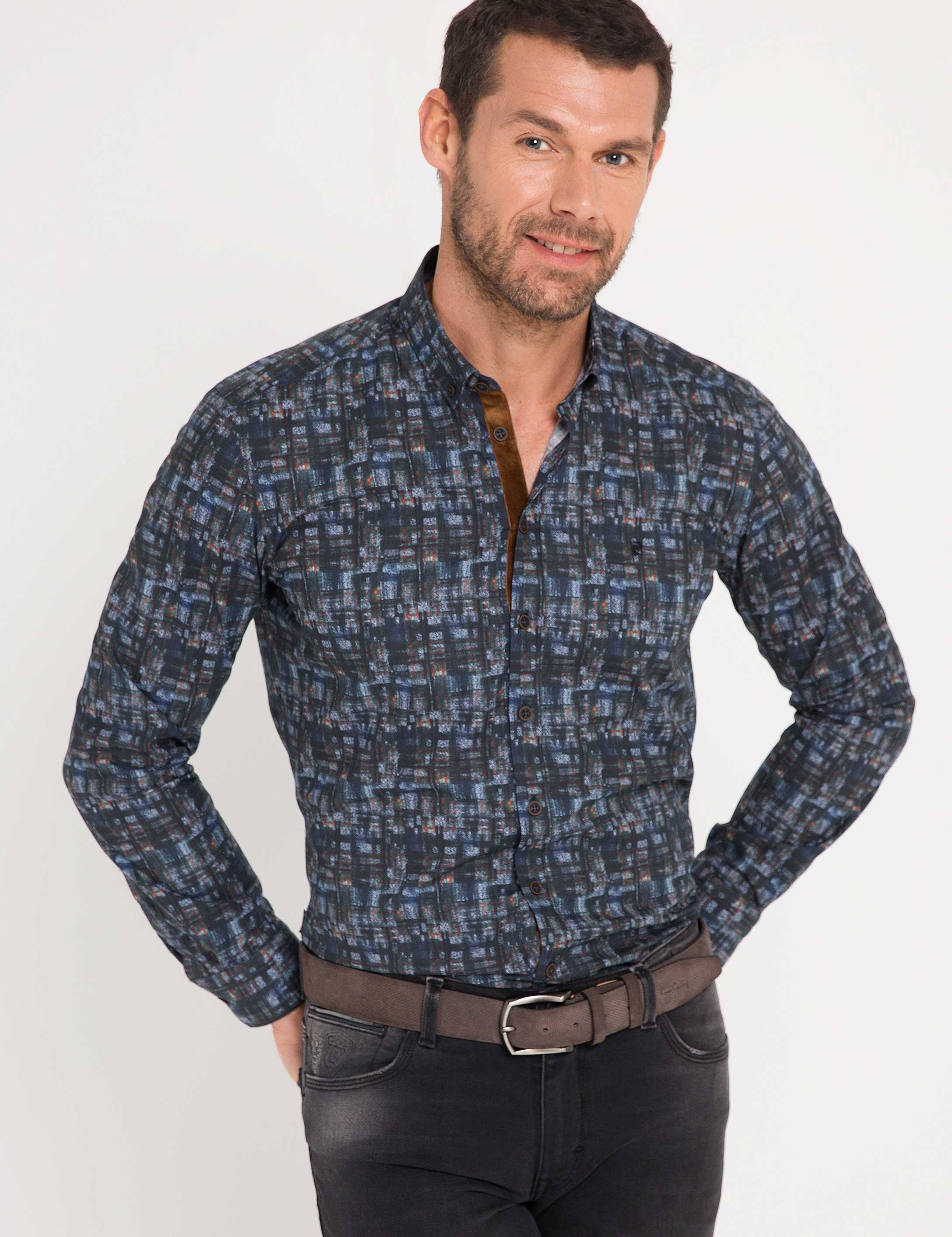 Lacivert Slim Fit Gömlek - Image 2