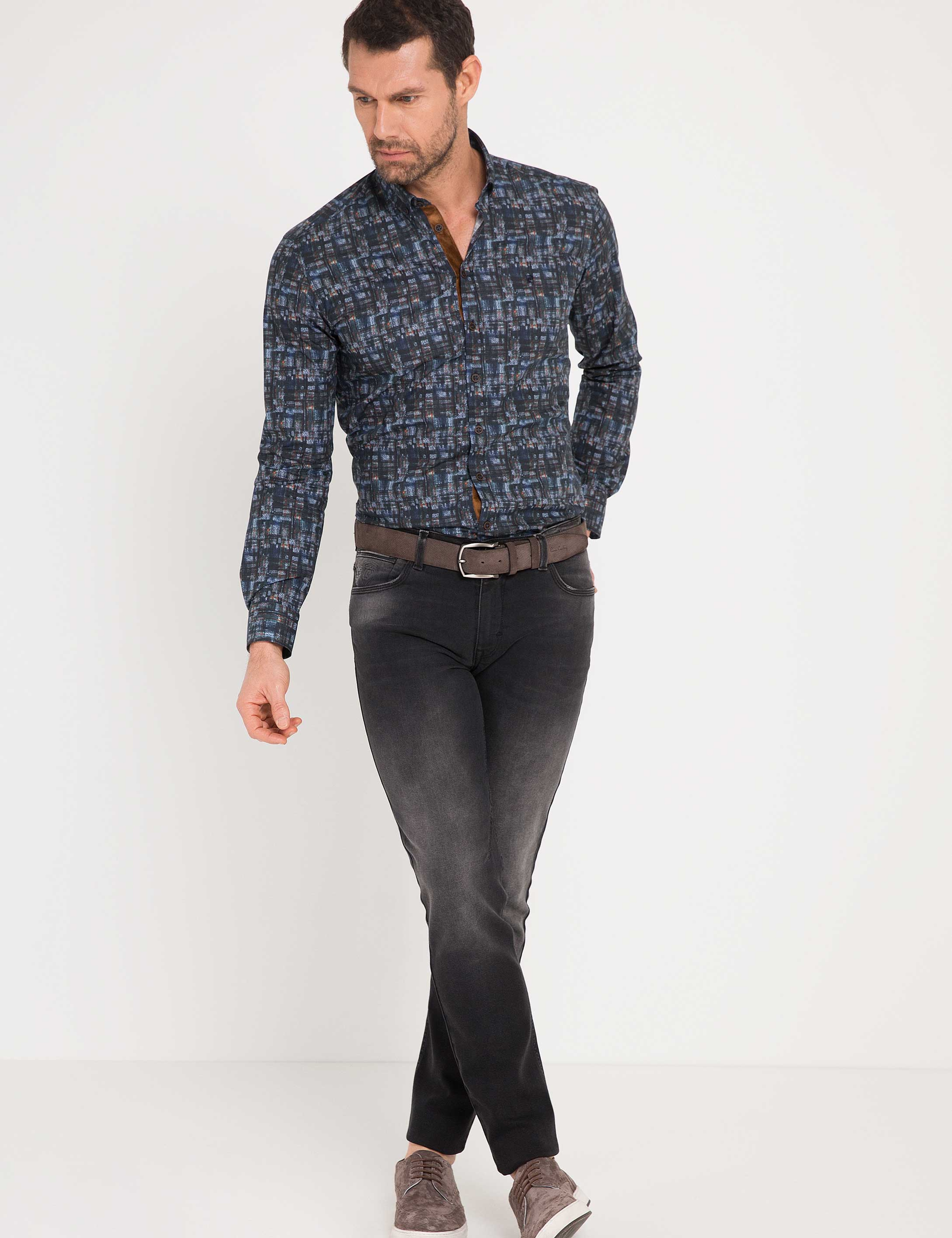 Lacivert Slim Fit Gömlek - Image 1