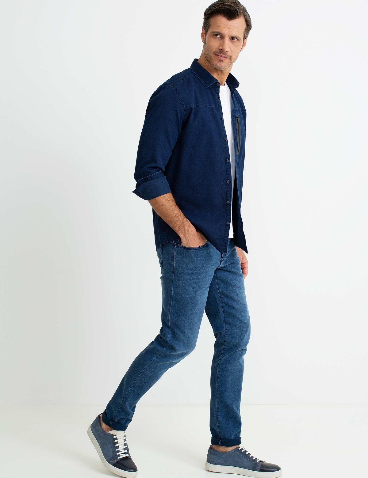 Slim Mavi Gömlek - 50174773019