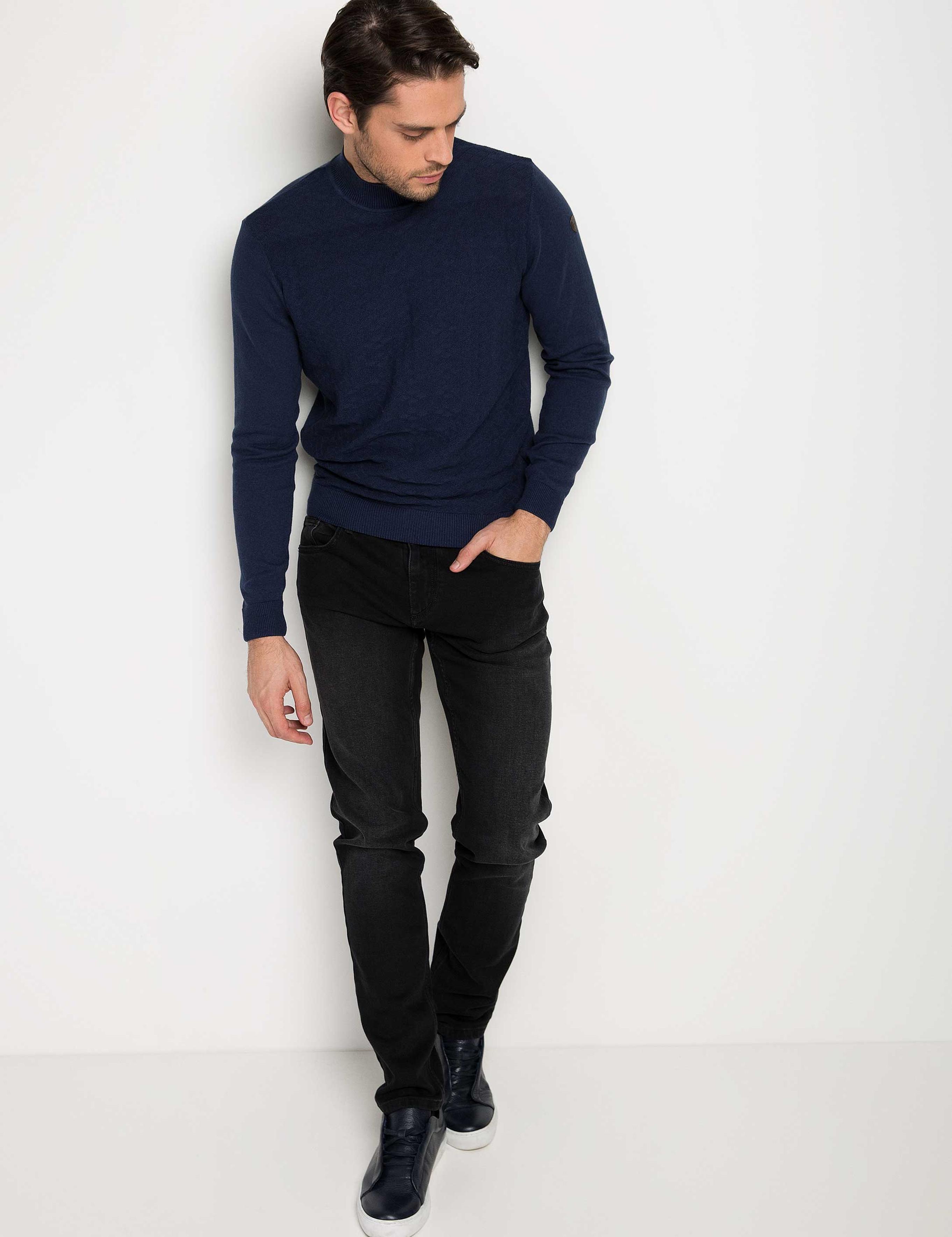 Lacivert Triko Kazak