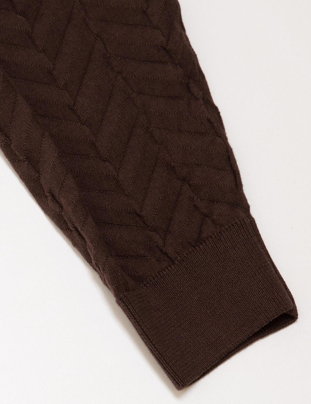 Kahverengi Triko Kazak - 50174902001