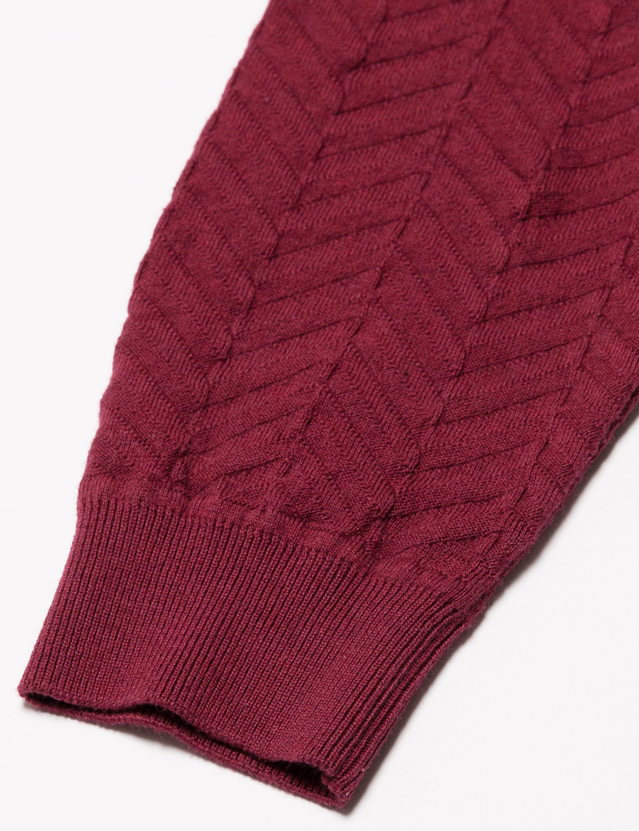 Bordo Slim Fit Triko Kazak
