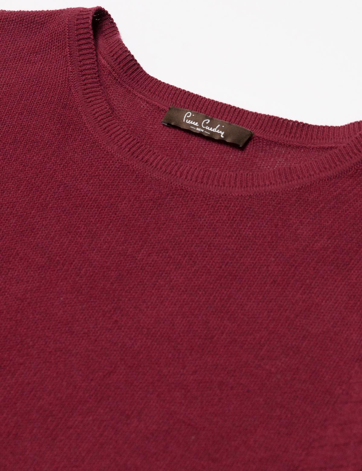 Bordo Slim Fit Triko Kazak - 50174902084