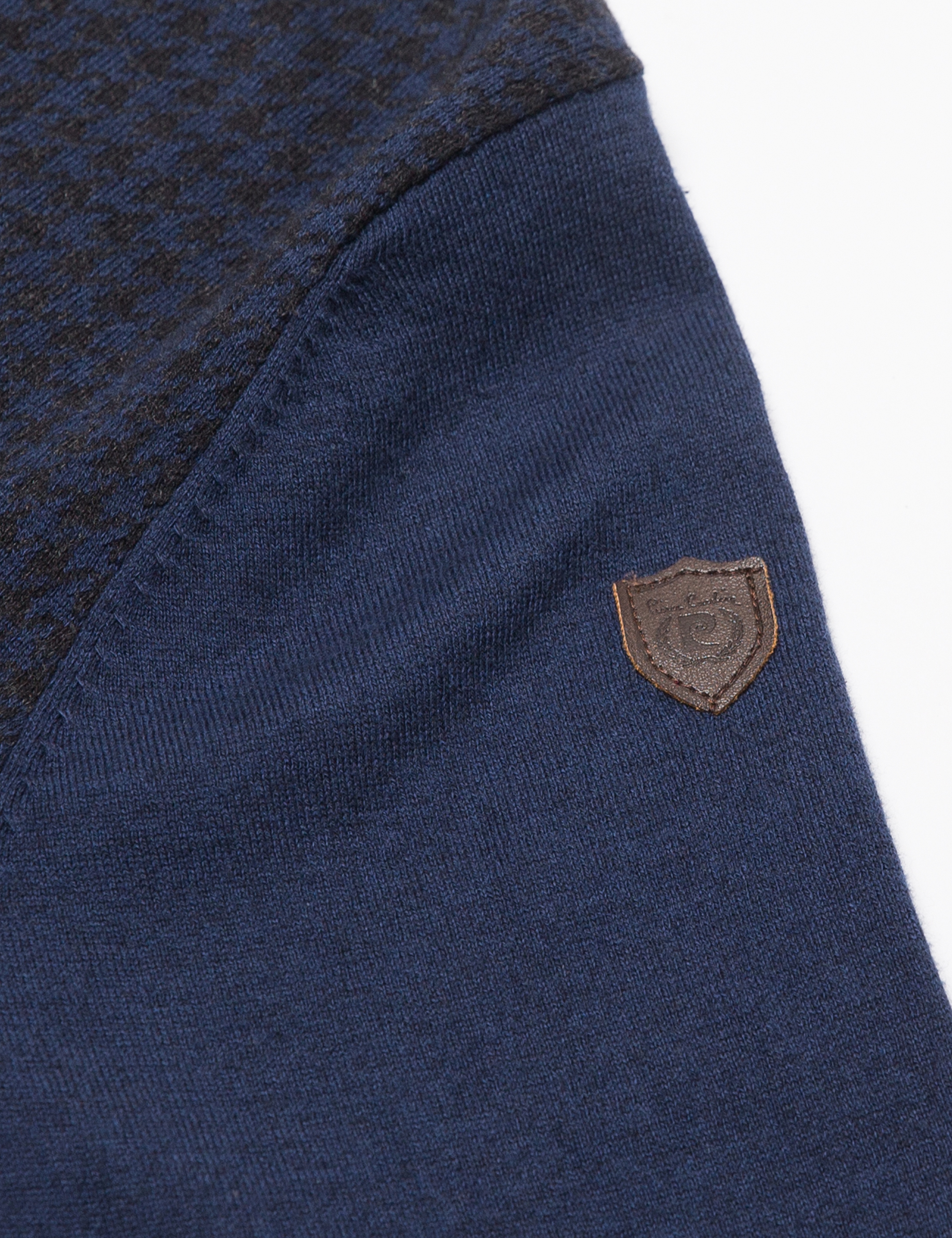 Koyu Mavi Slim Fit Triko Kazak - Image 4