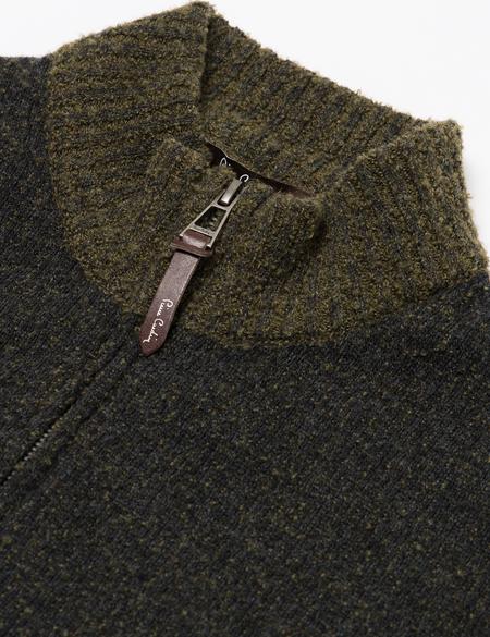 Yeşil Slim Fit Triko Hırka - 50174950094