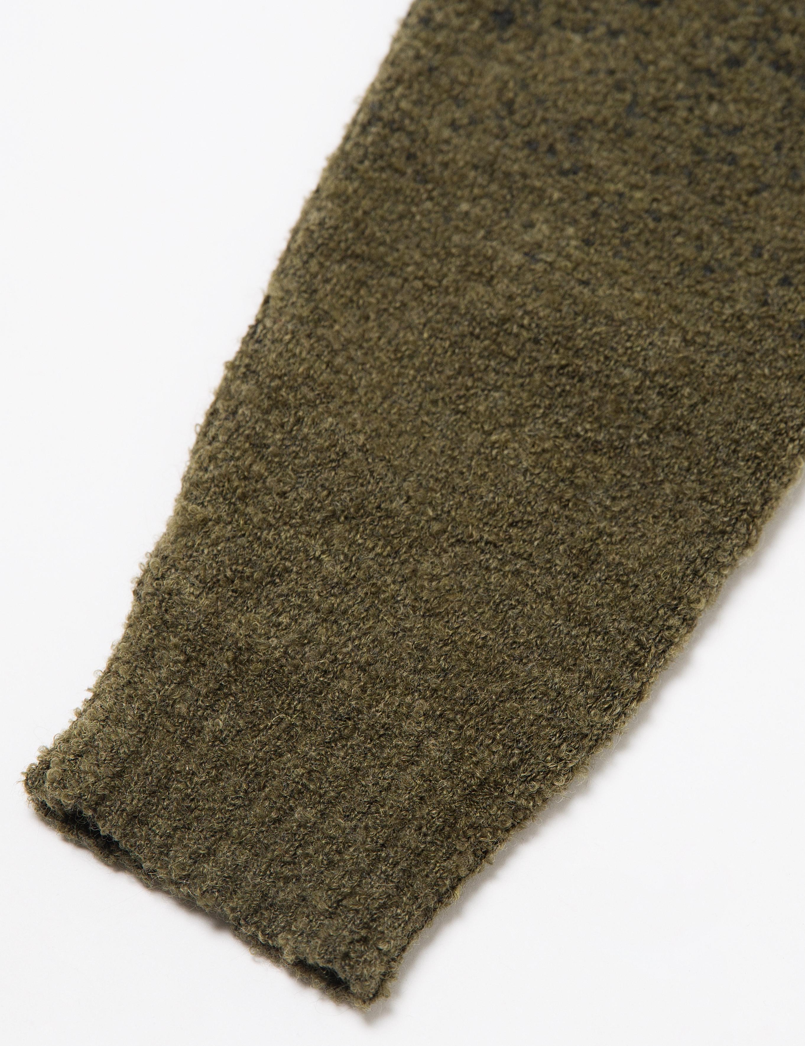 Yeşil Slim Fit Triko Hırka