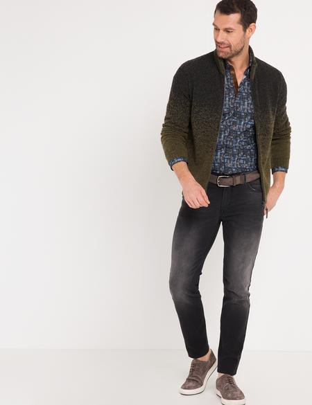 Yeşil Slim Fit Triko Hırka - 50174950094