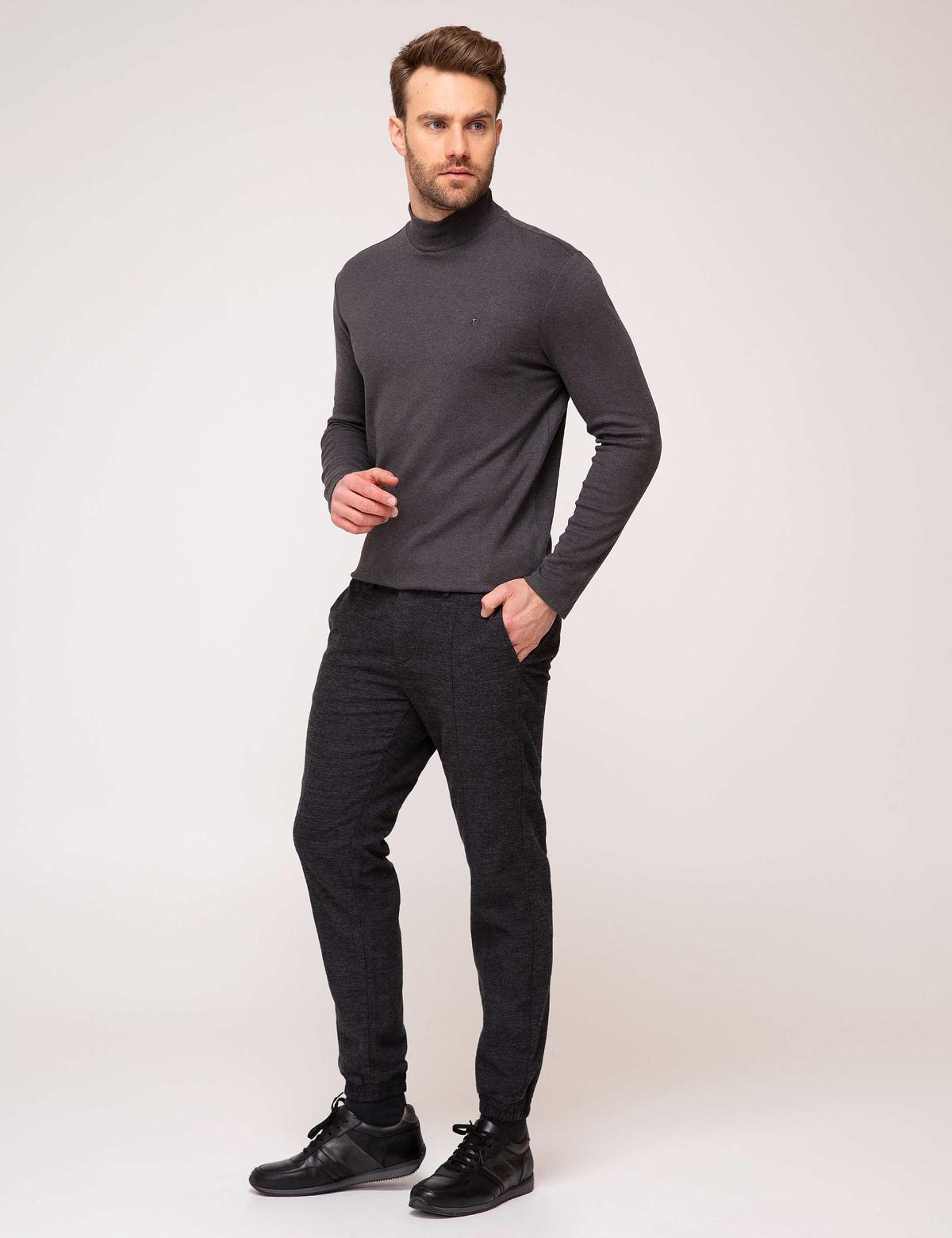 Siyah Slim Fit Chino Pantolon - 50175141036