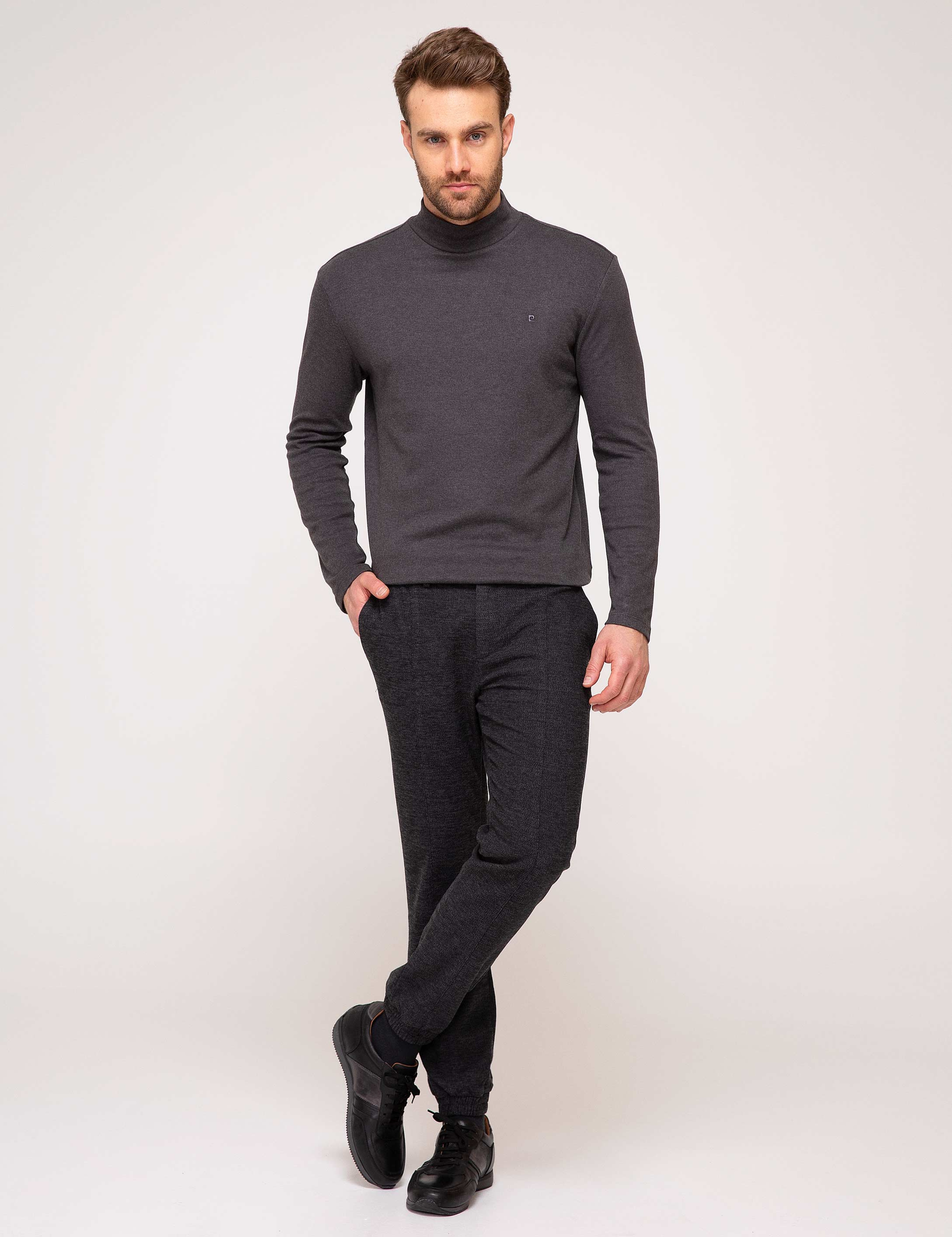 Siyah Slim Fit Chino Pantolon - Image 1