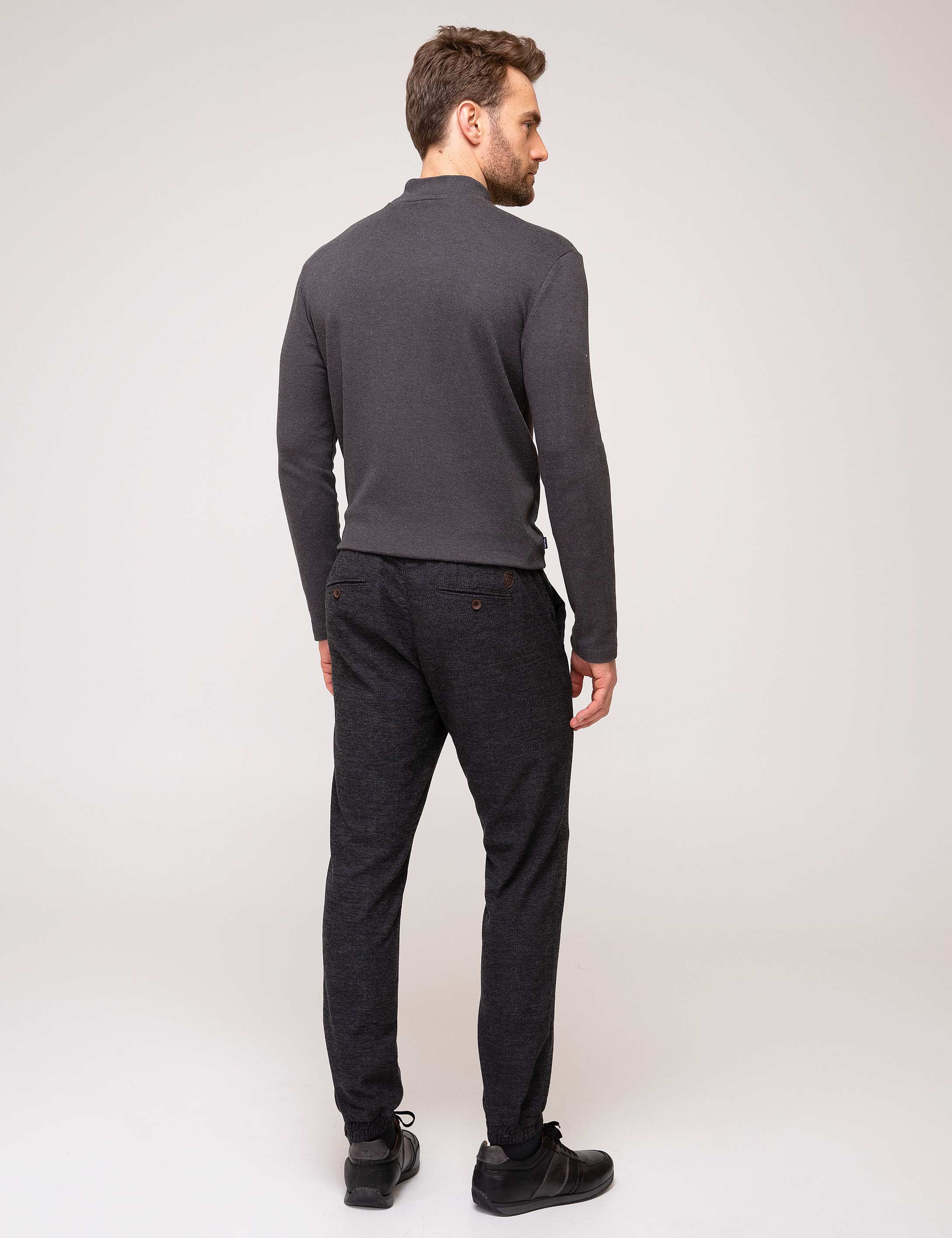 Siyah Slim Fit Chino Pantolon - Image 3