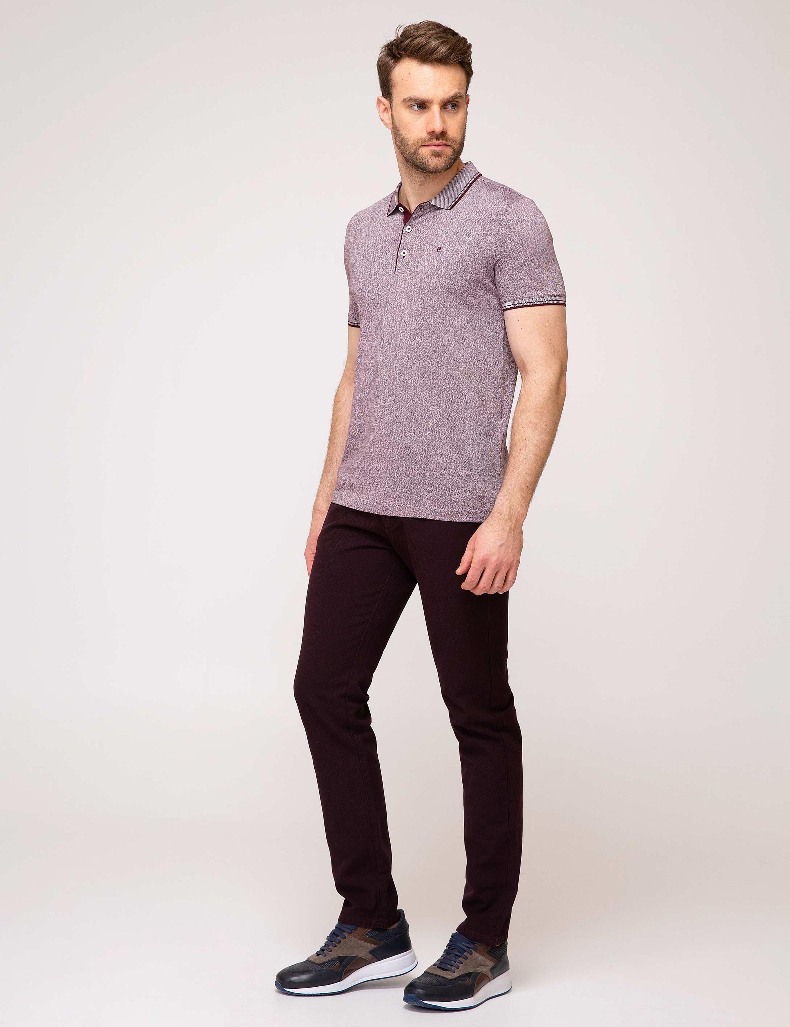 Bordo Slim Fit Chino Pantolon