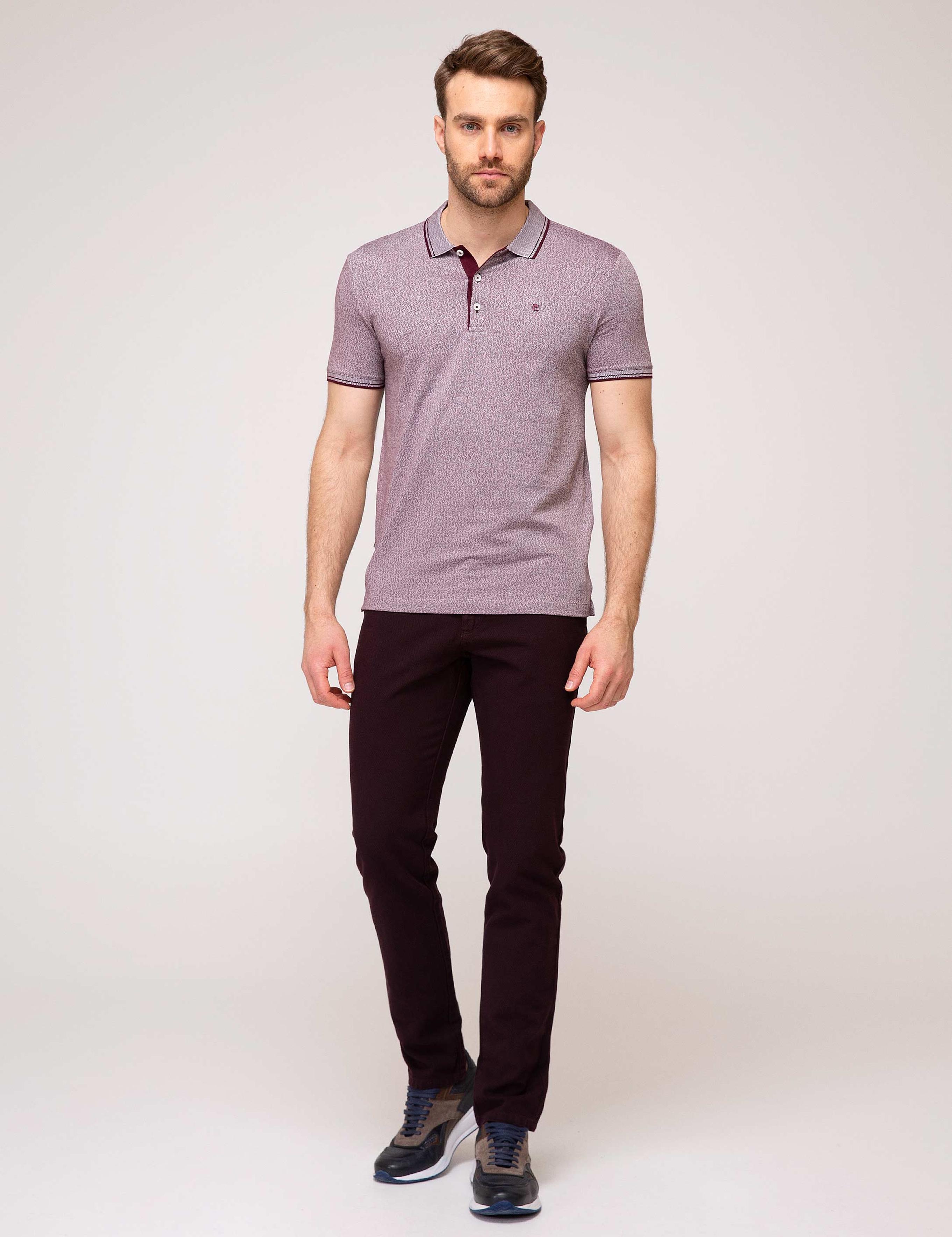 Bordo Slim Fit Chino Pantolon